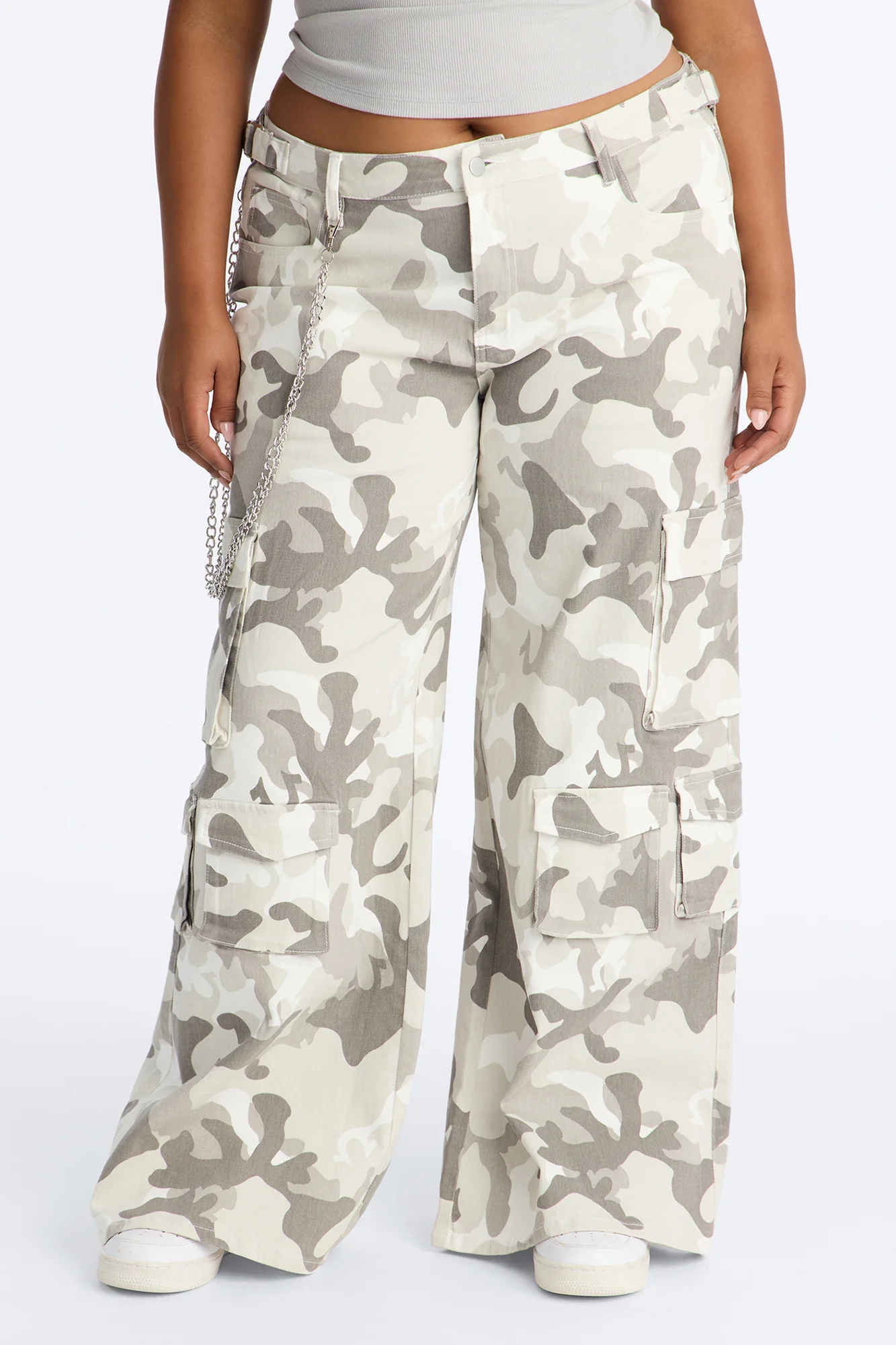 No Backup Needed Cargo Wide Leg Pant - Camouflage - Image 5