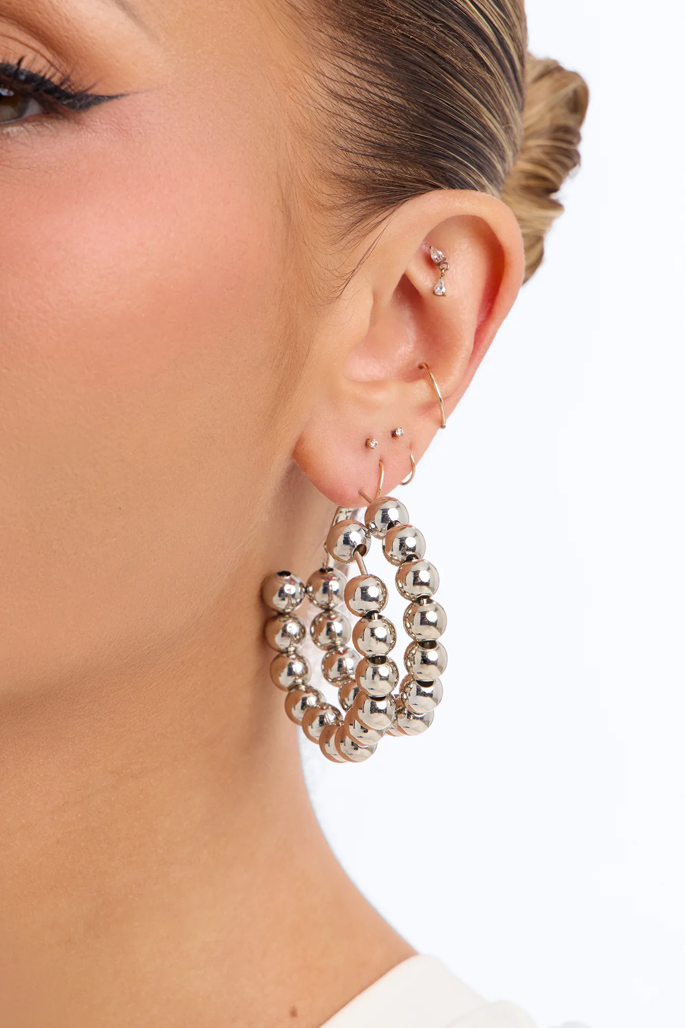 No Doubts Hoop Earrings - Silver