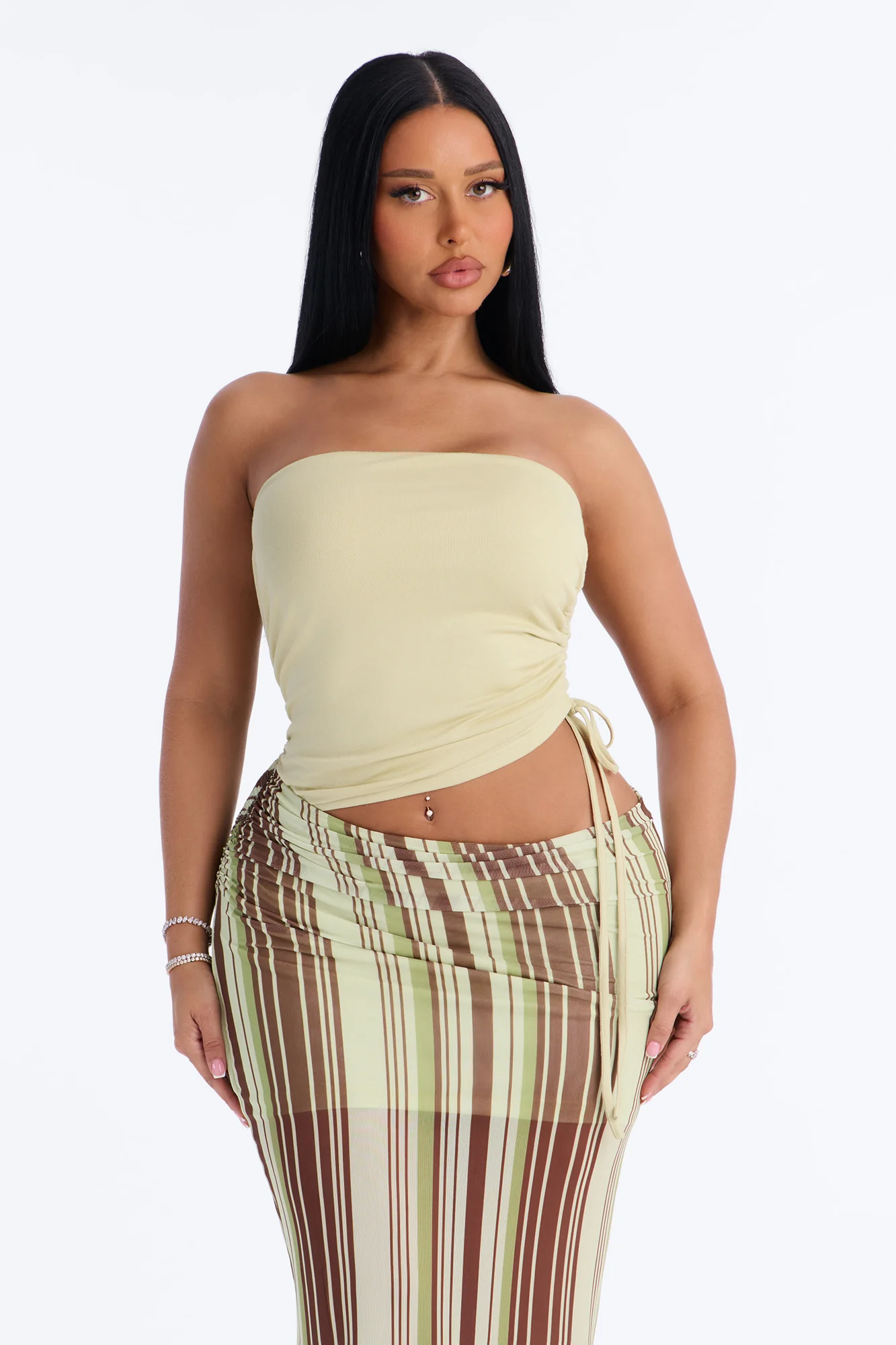 No Limits Strapless Maxi Dress - Green/combo - Image 2