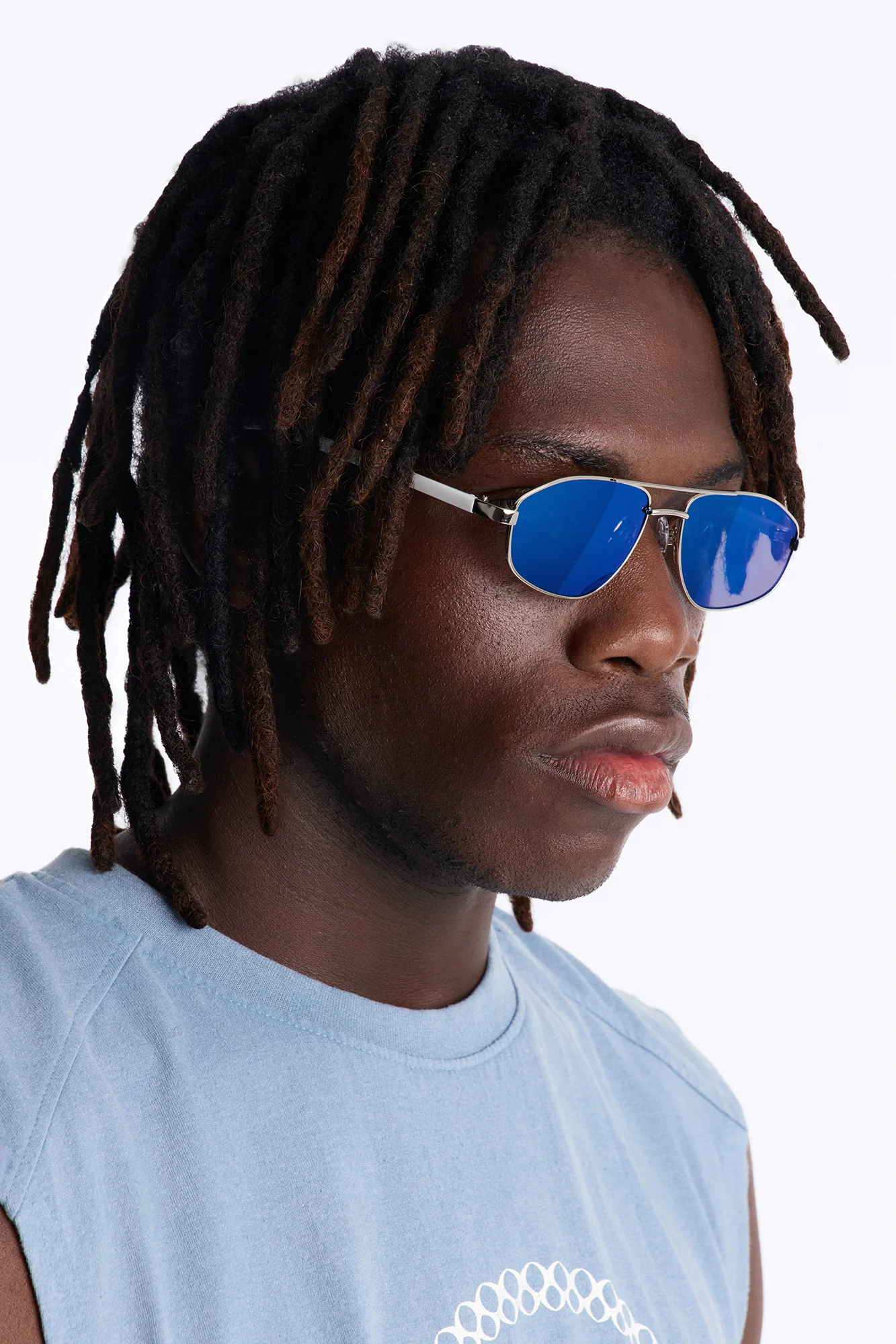No Way Back Up Sunglasses - White/Silver