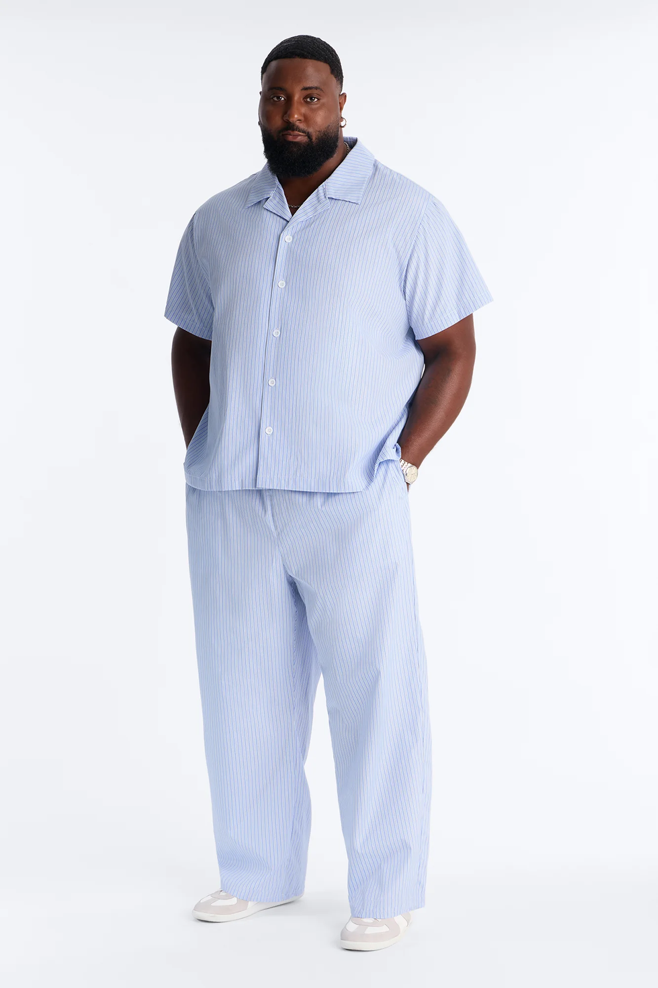 Nocturnal Stripe Baggy Pant - Blue/combo - Image 6