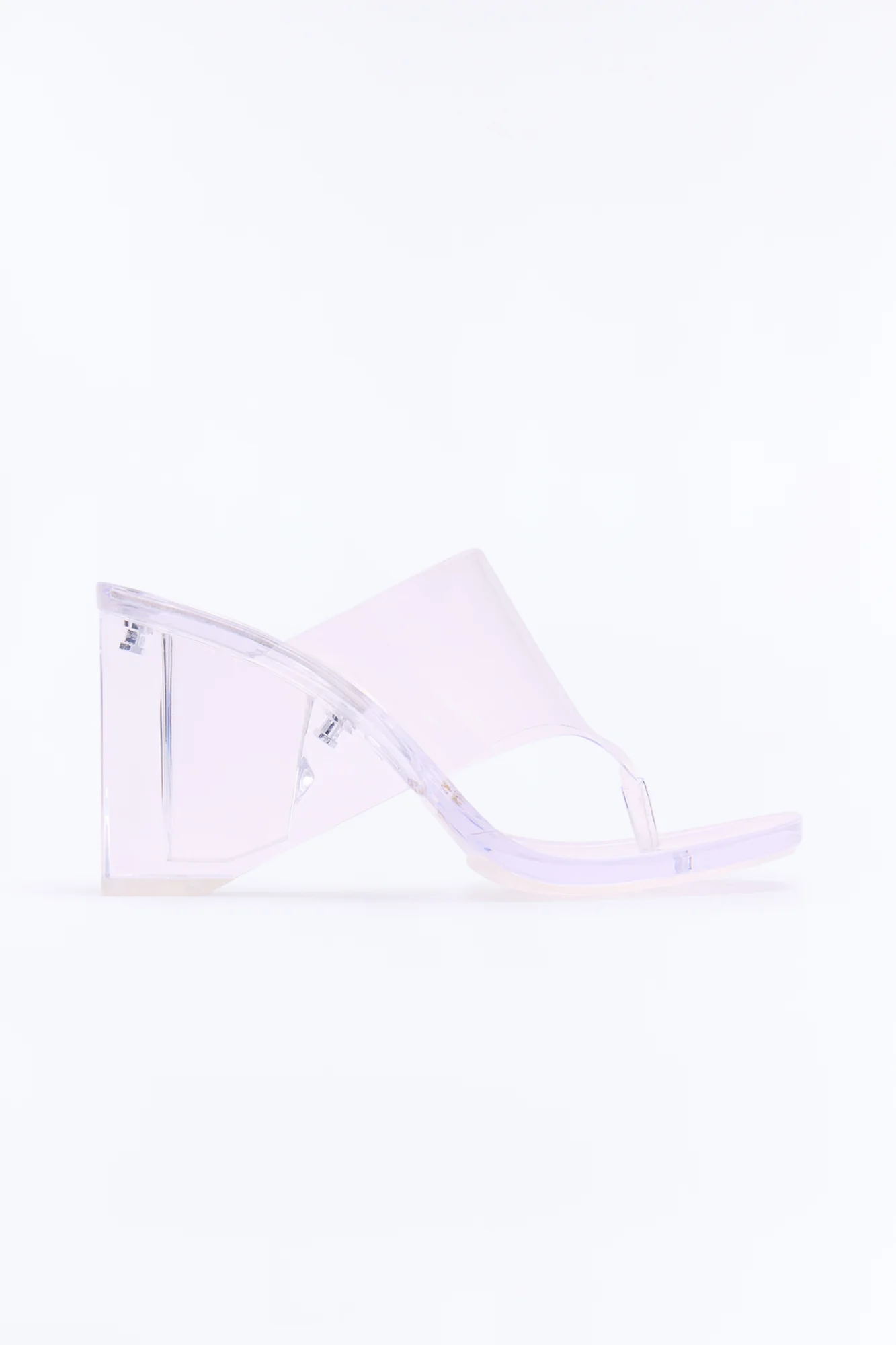 Nollie Clear Thong Wedges - Clear - Image 2