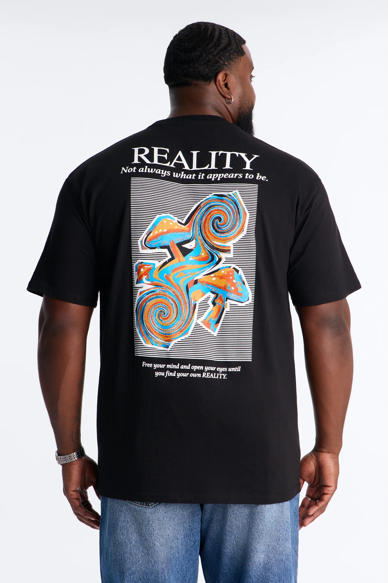 Not As It Appears Oversized Short Sleeve Tee - Black