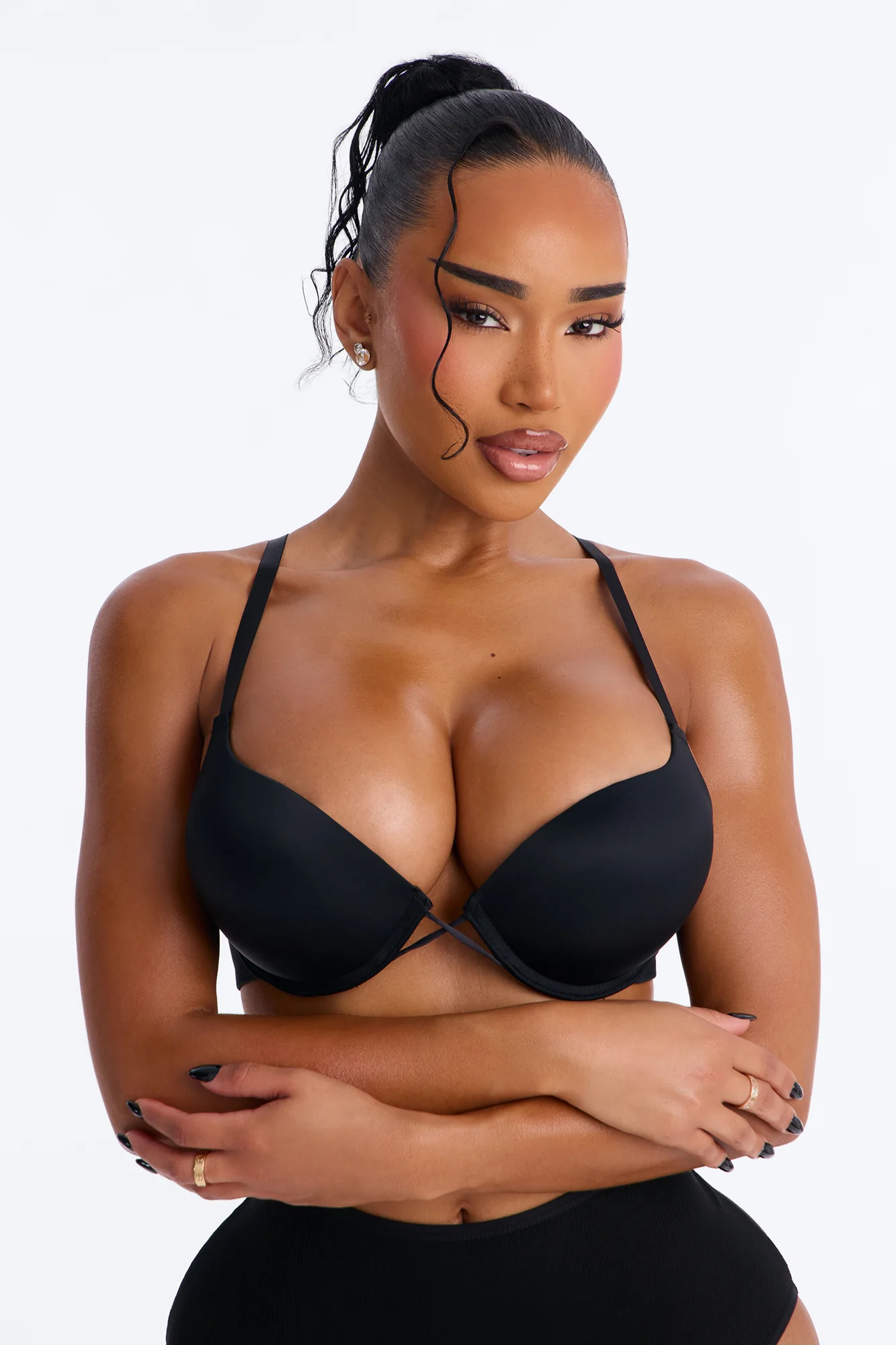 Nova Microfiber Extreme Lift Level 3 Push Up Bra - Black