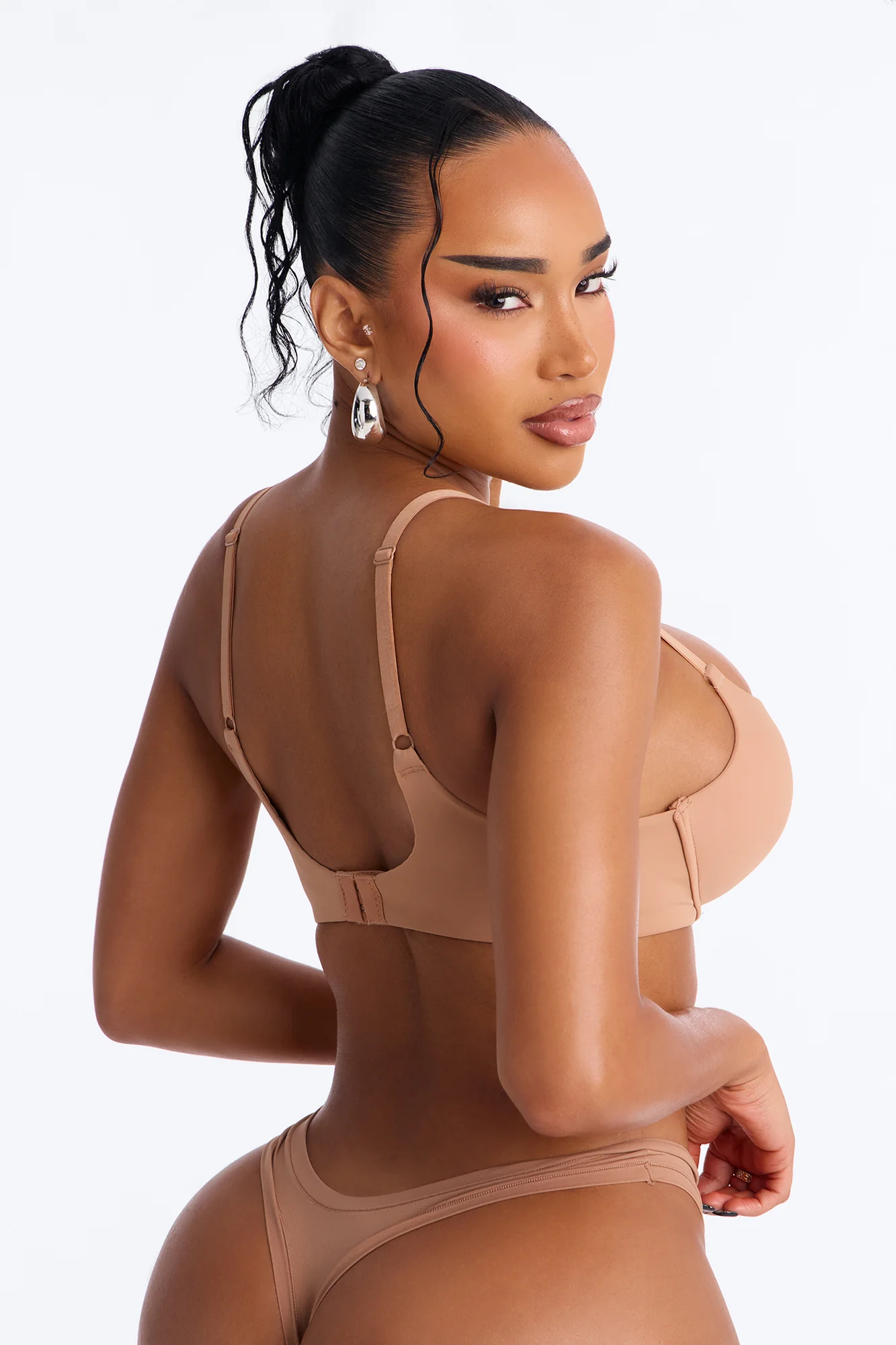 Nova Microfiber Extreme Lift Level 3 Push Up Bra - Nude - Image 3
