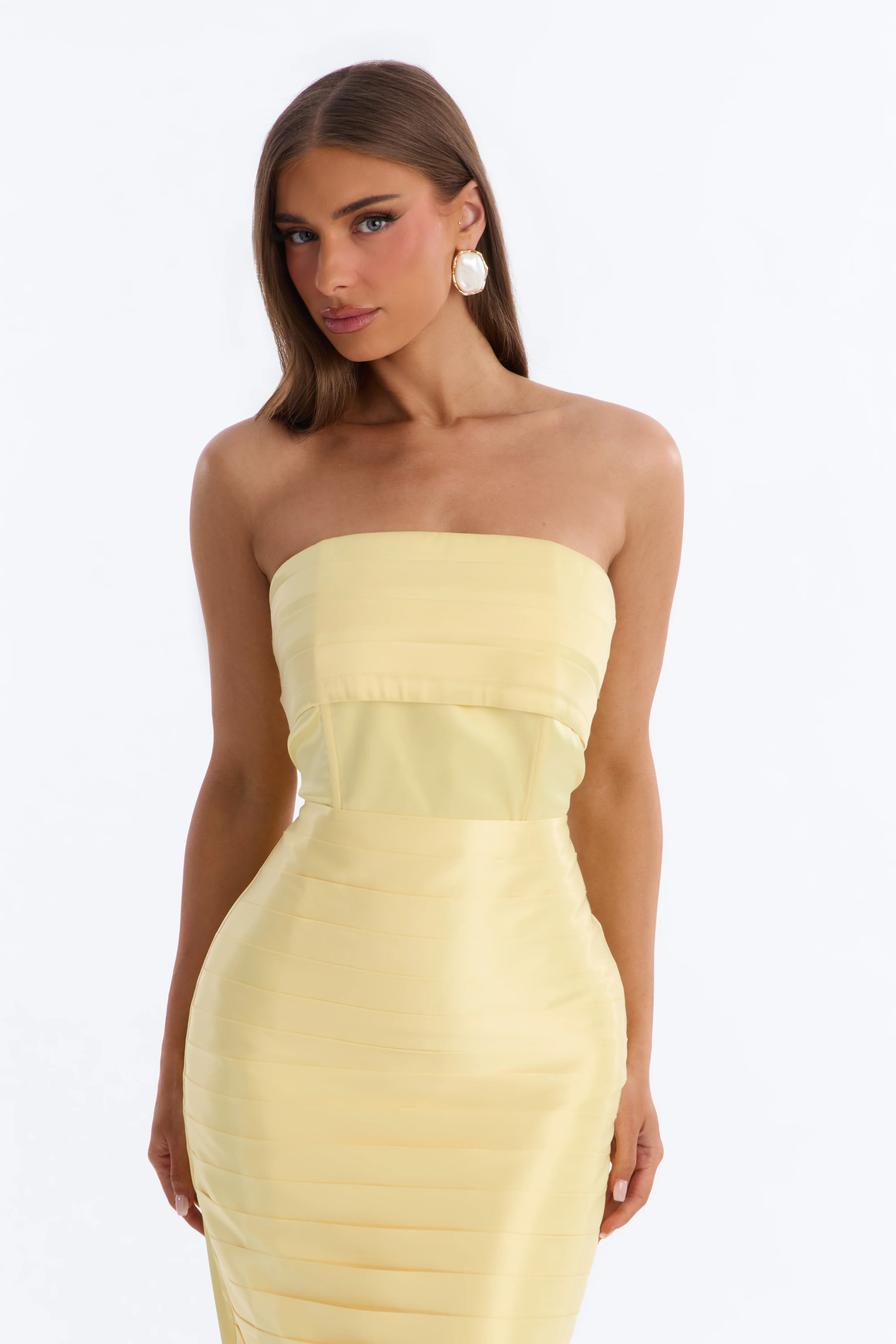 Number One Girl Satin Gown - Yellow - Image 2