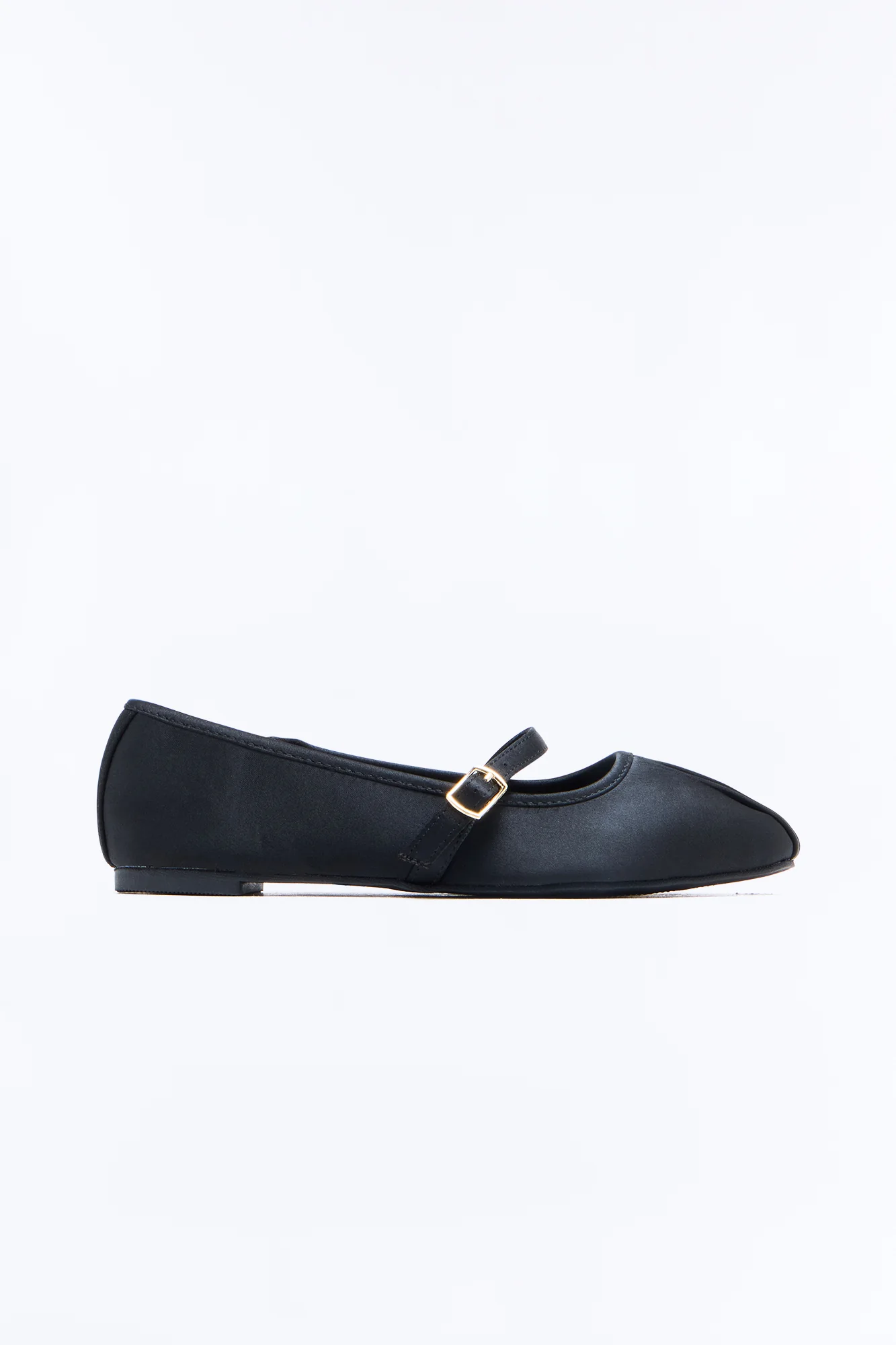 Nuri Satin Ballet Flats - Black - Image 4