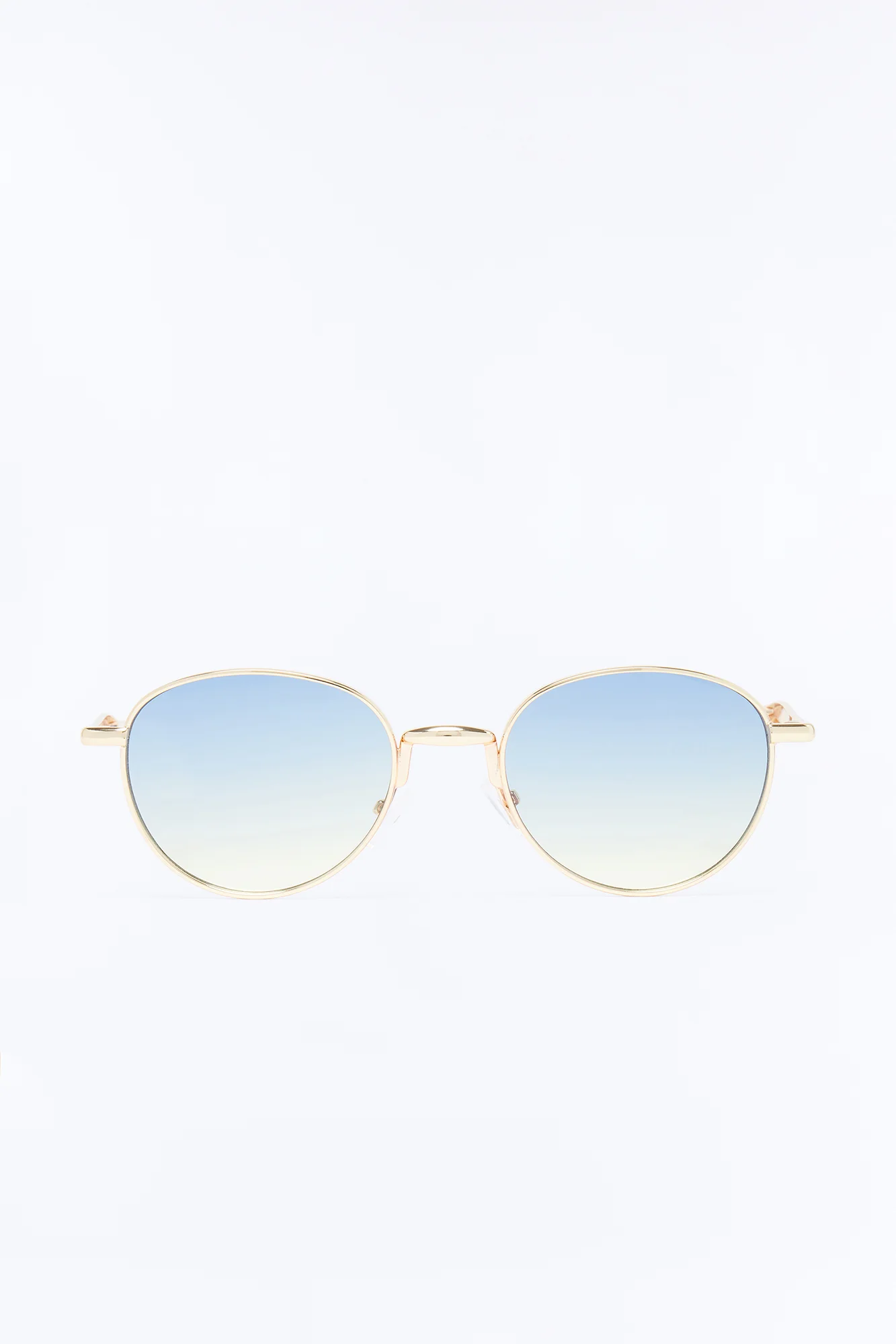 Ocean Eyes Round Sunglasses - Gold/Blue - Image 3