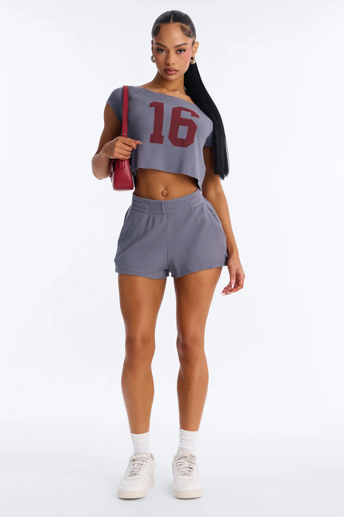 Off Season 16' Waffle Short Set - Slate Blue - Image 2