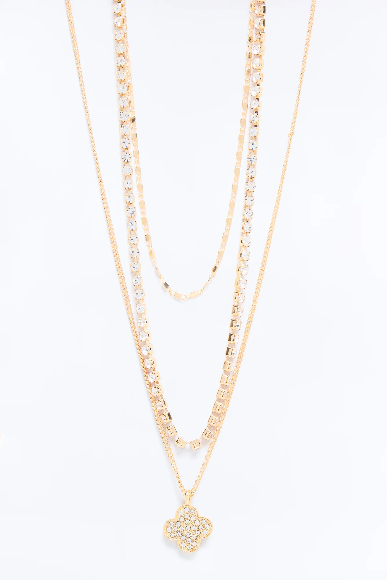 Oh So Lucky Layered Necklace - Gold - Image 3