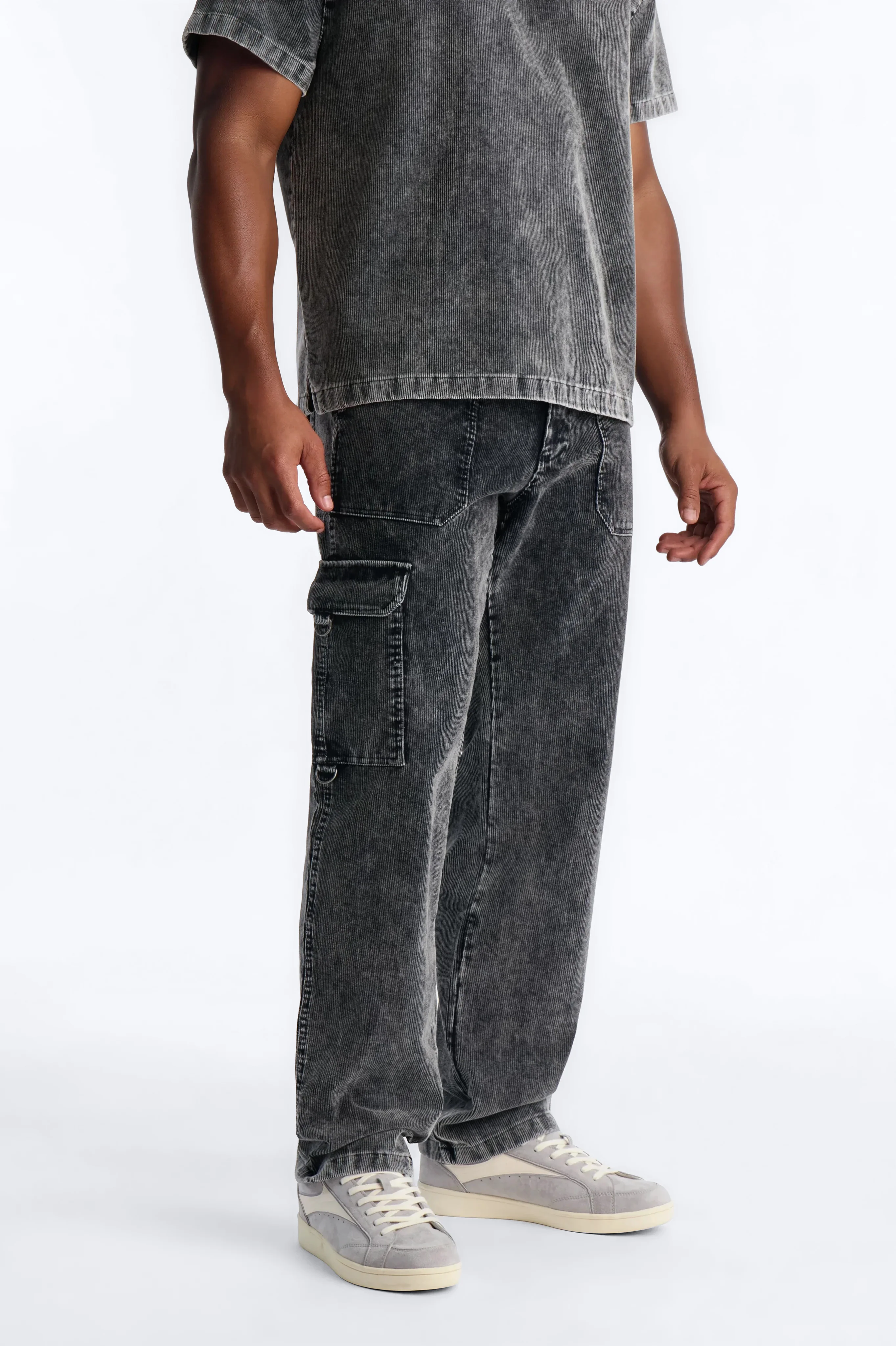Ohio Corduroy Straight Pant - Black Wash