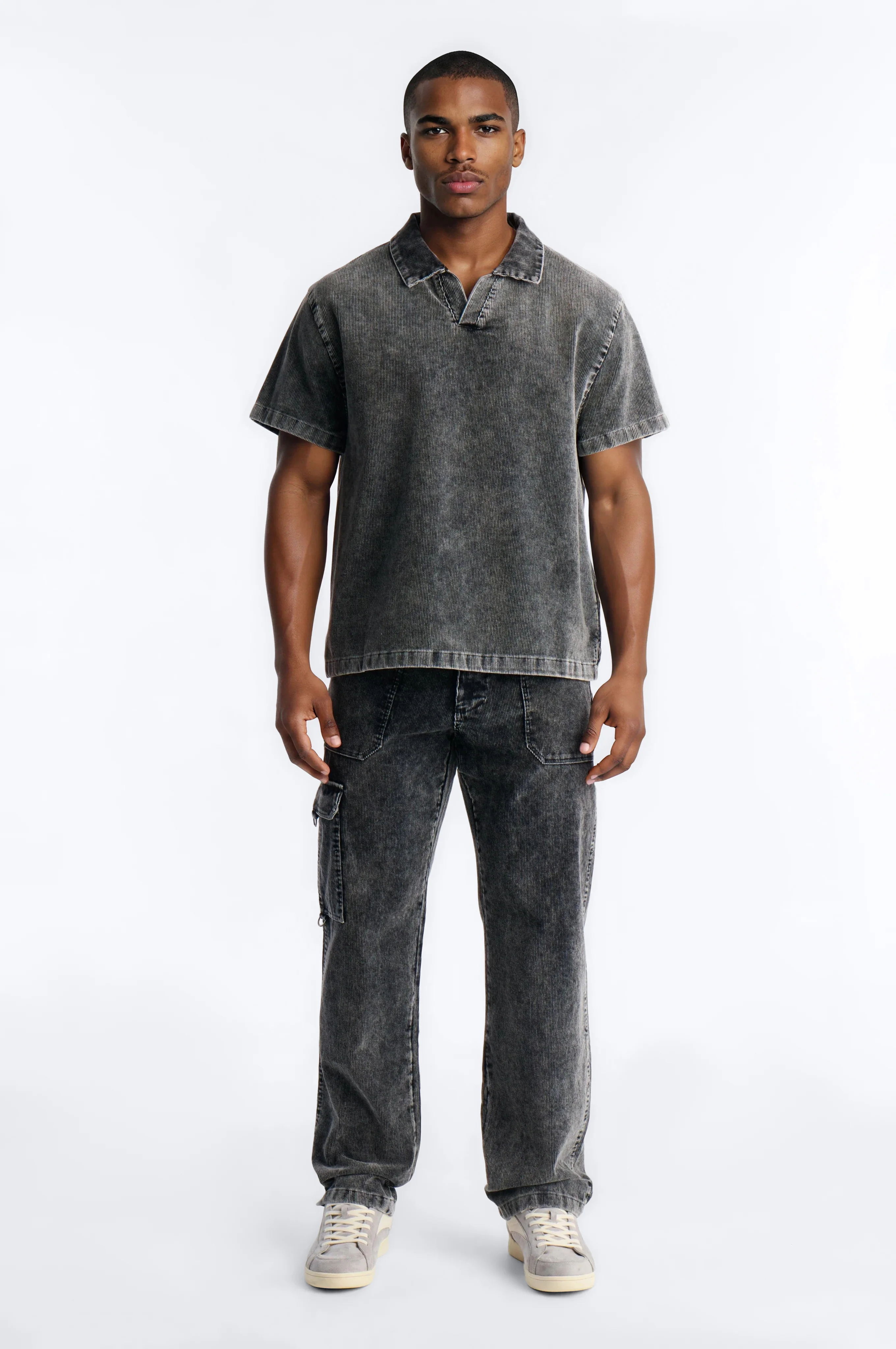 Ohio Corduroy Straight Pant - Black Wash - Image 2