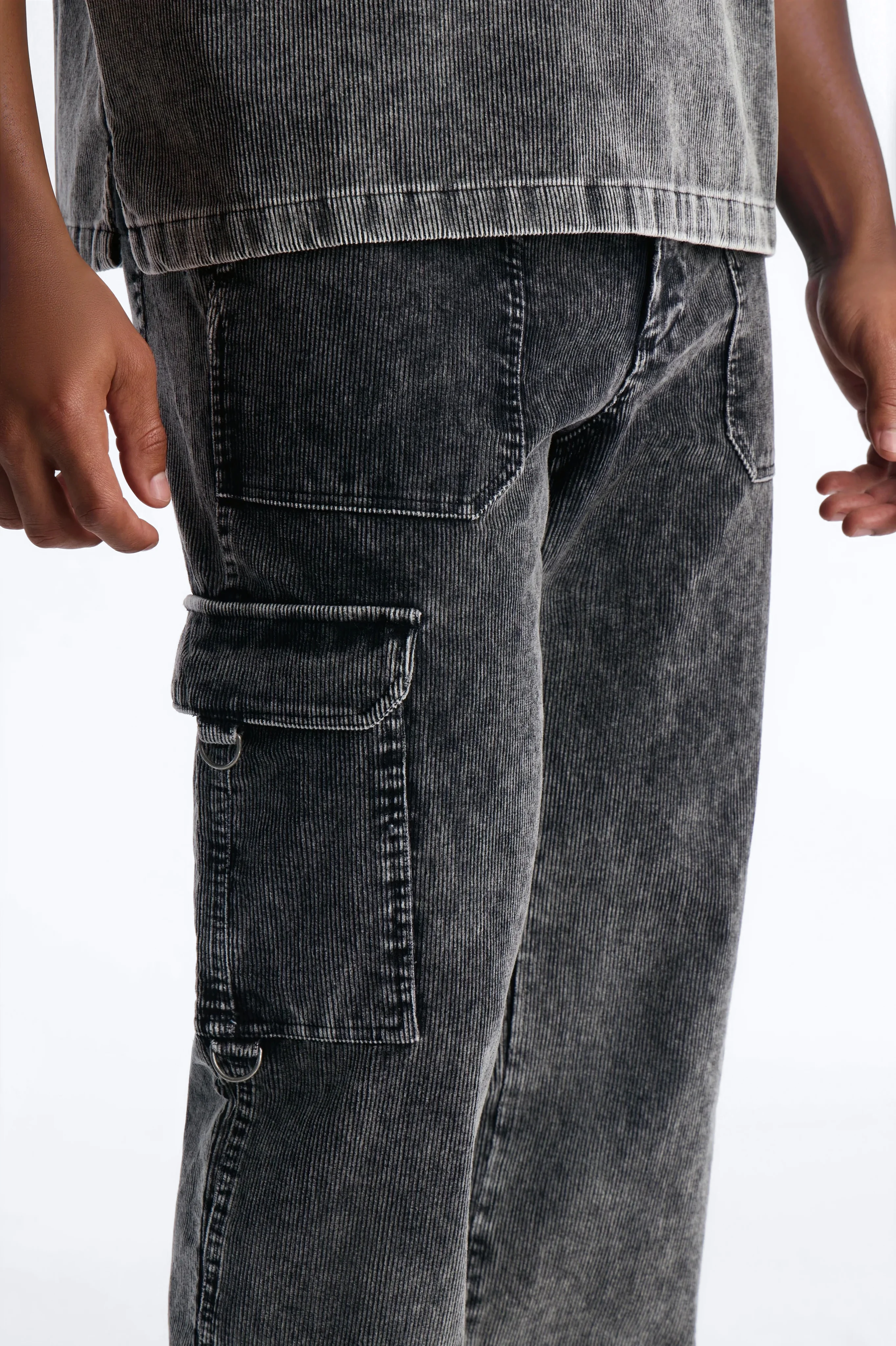 Ohio Corduroy Straight Pant - Black Wash - Image 4
