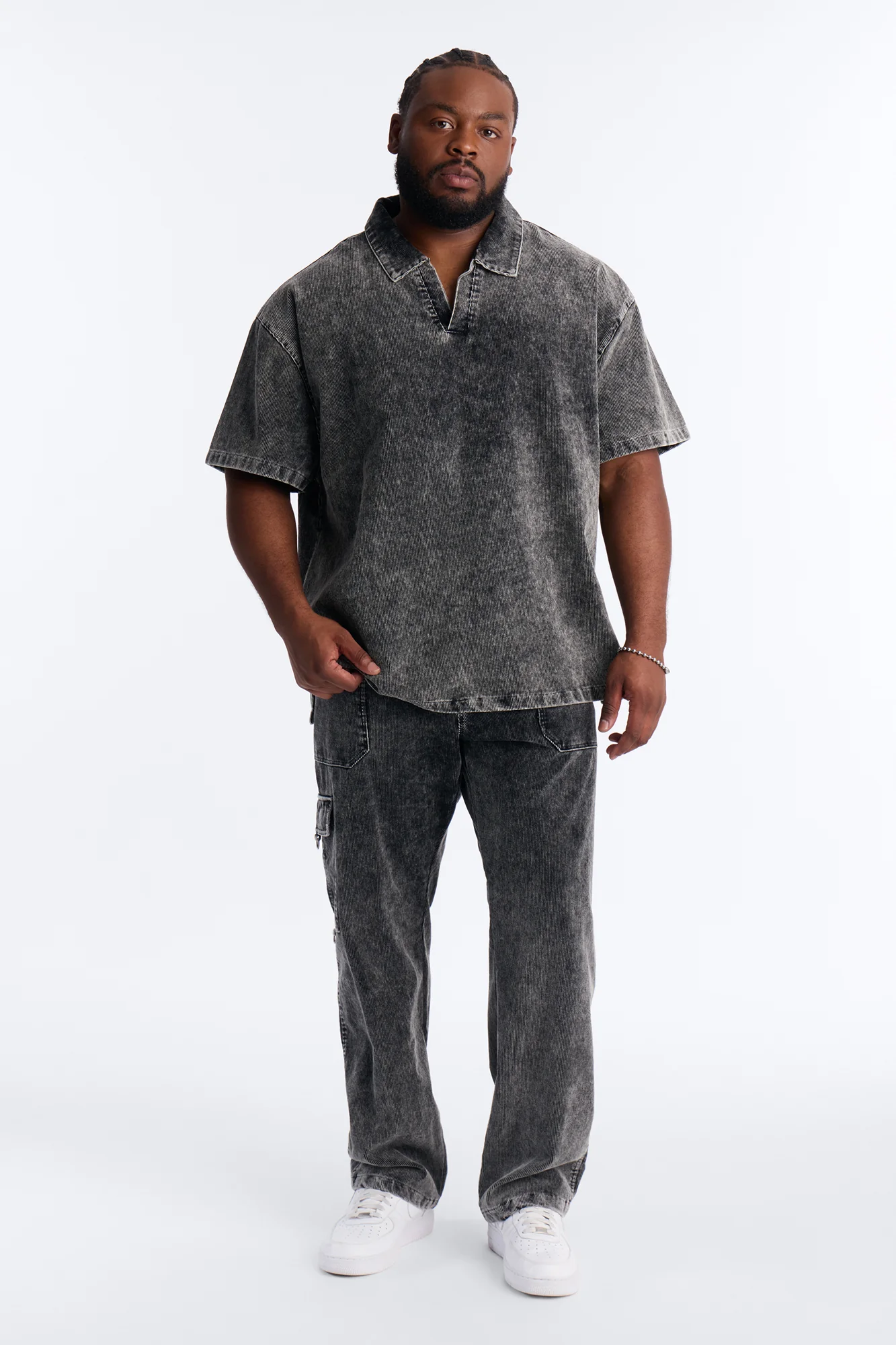Ohio Corduroy Straight Pant - Black Wash - Image 7