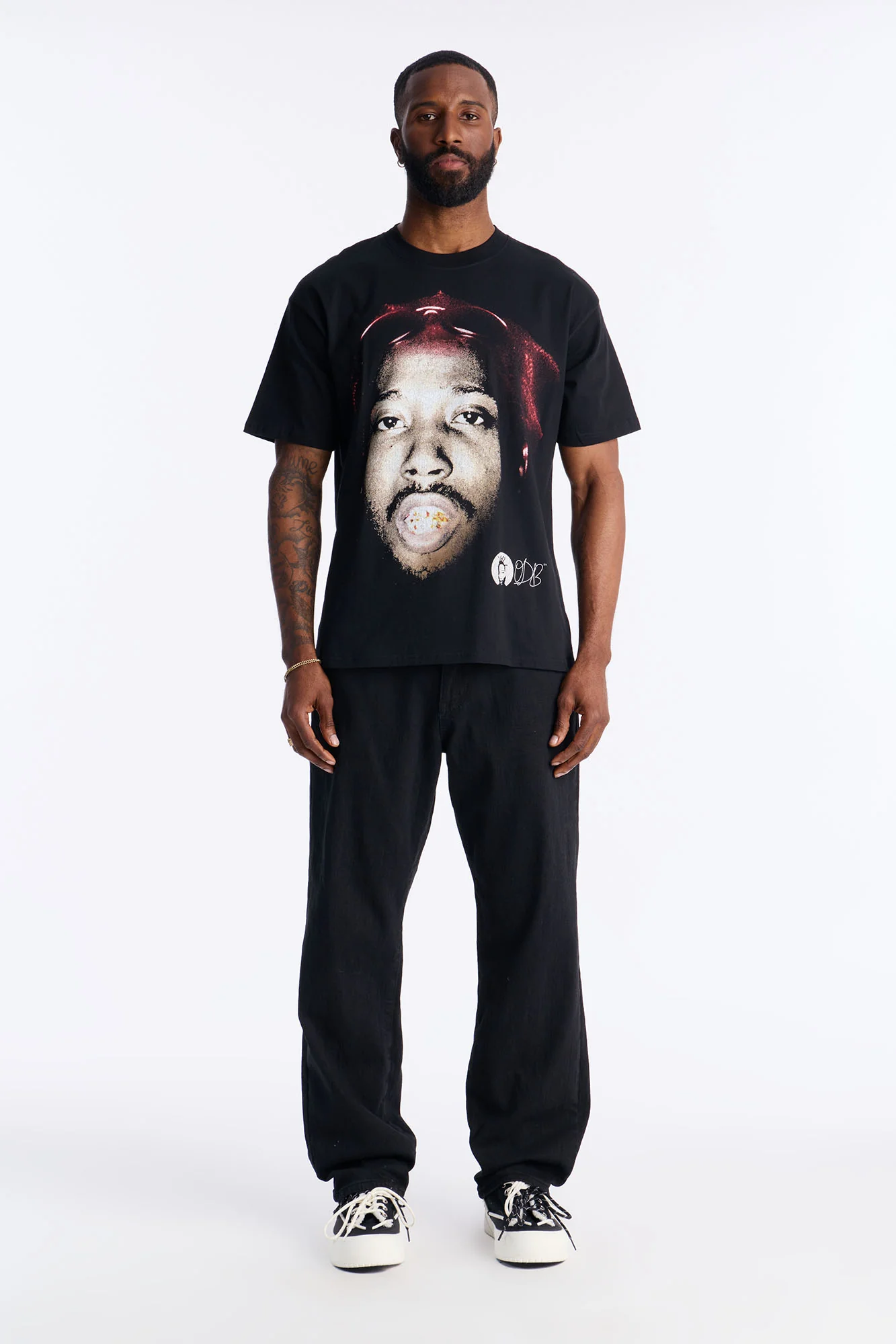 Ol Dirty Bastard Heavy Weight Oversized Short Sleeve Tee - Black - Image 2