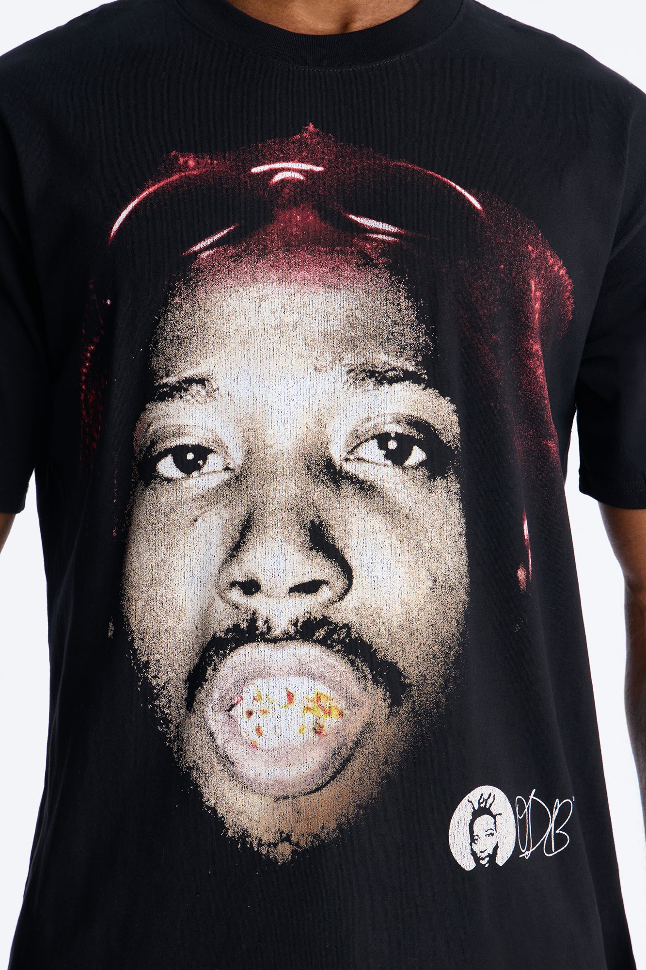 Ol Dirty Bastard Heavy Weight Oversized Short Sleeve Tee - Black - Image 3