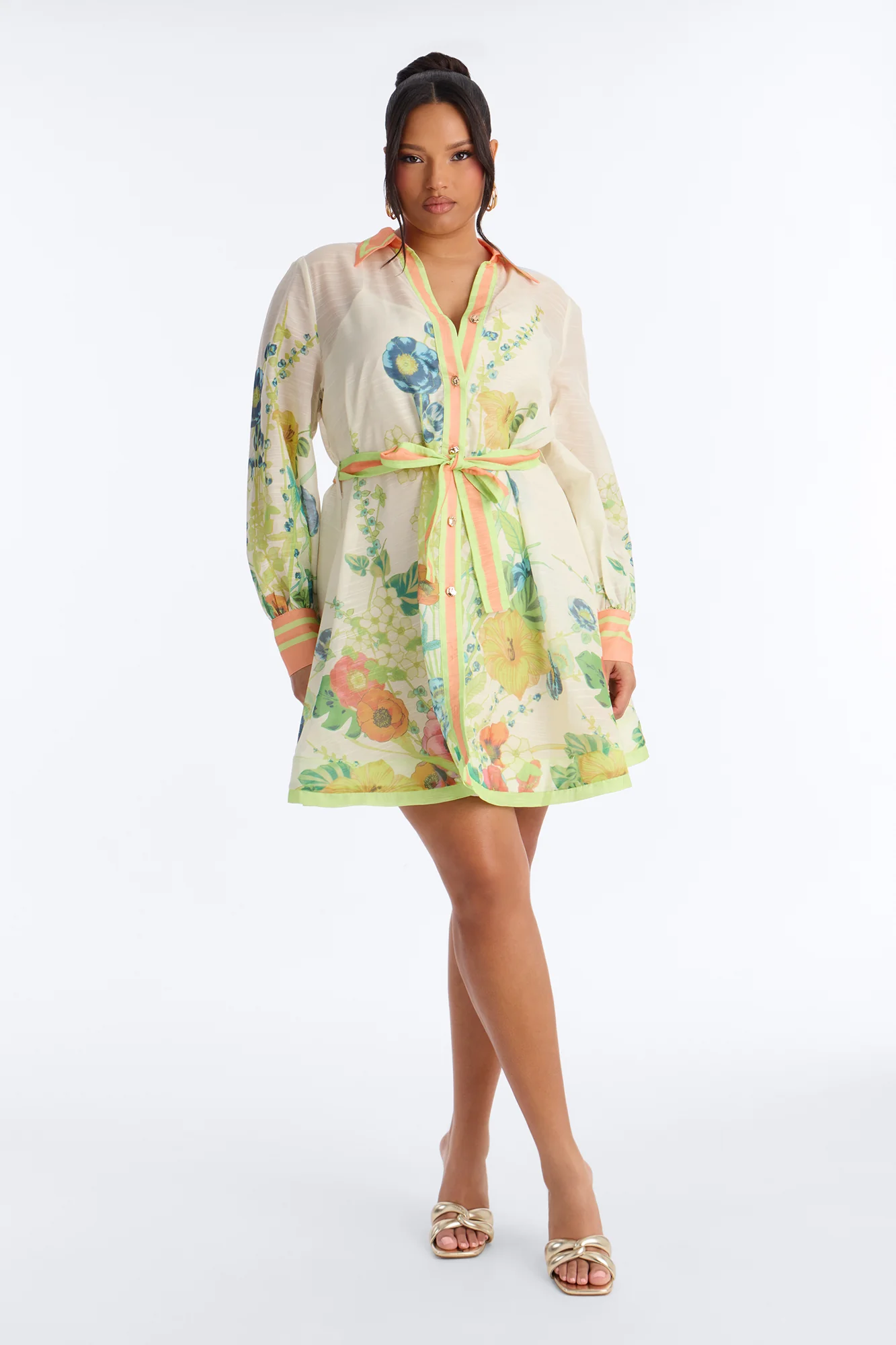 Old School Sweetie Floral Mini Dress - Green/combo - Image 5