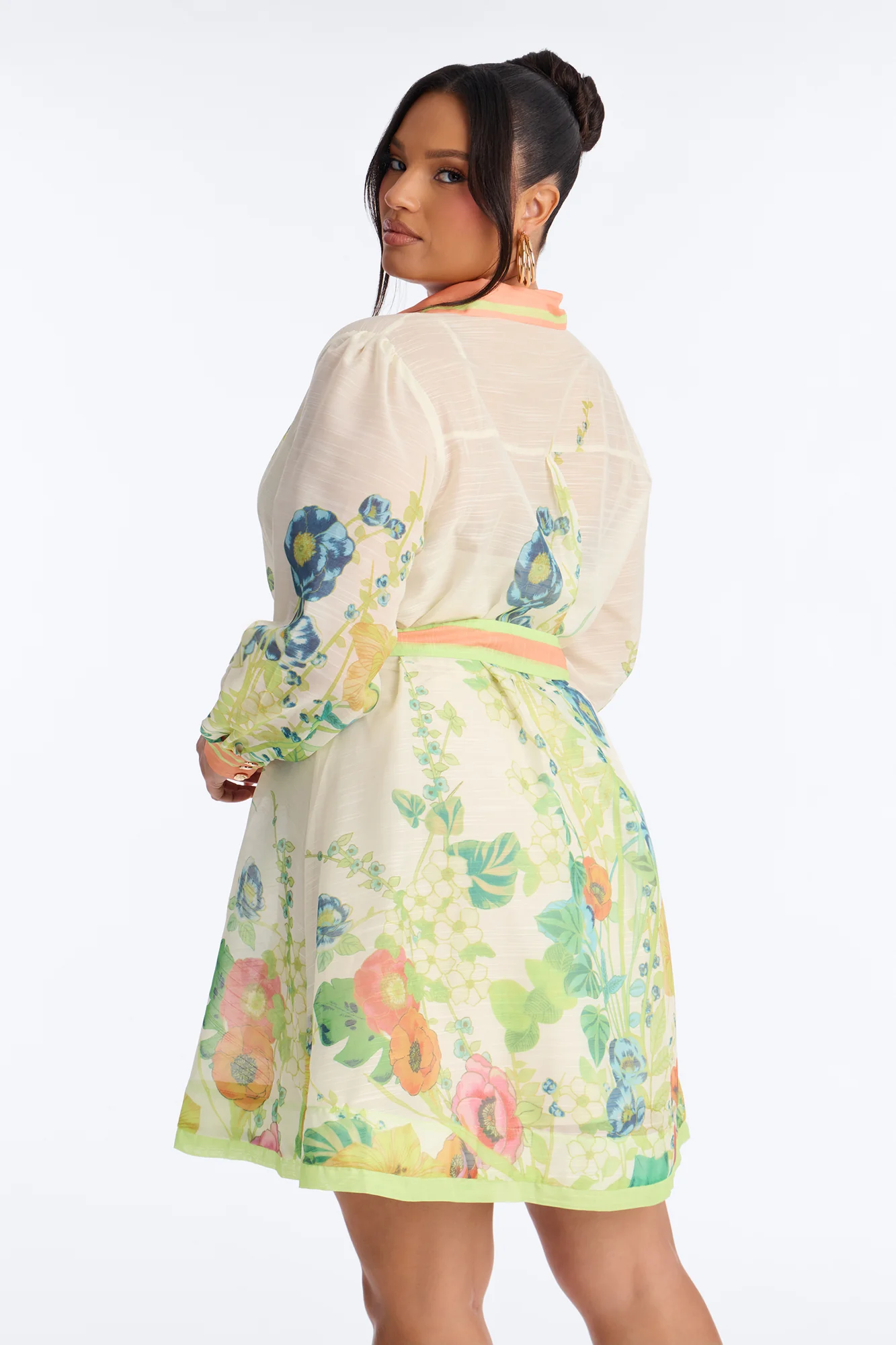 Old School Sweetie Floral Mini Dress - Green/combo - Image 8