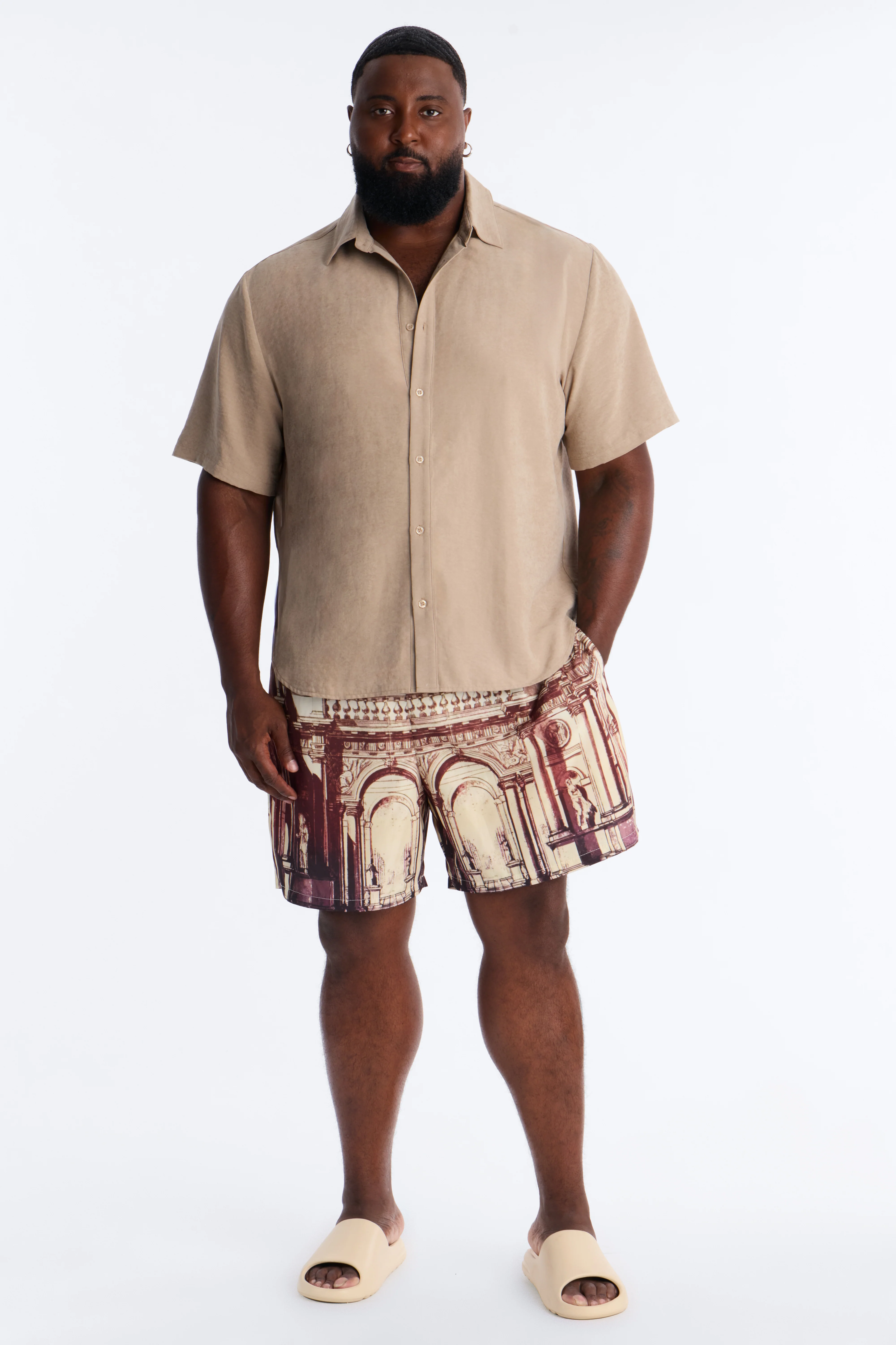 Olympus Arches Swim Trunk 7″ - Tan - Image 5