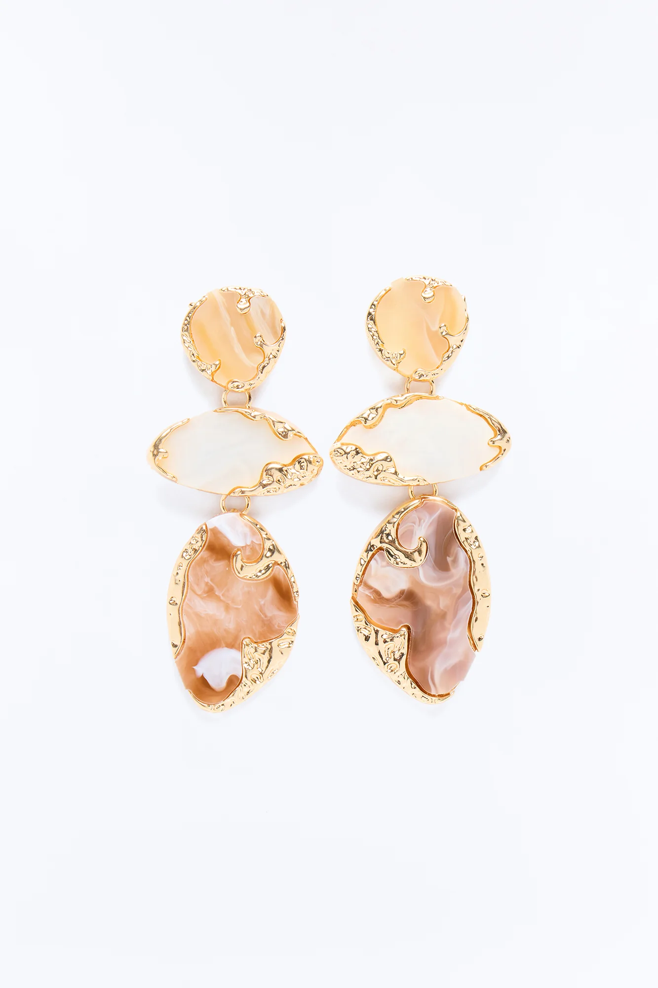 On A Beach Drop Earrings - Gold/combo
