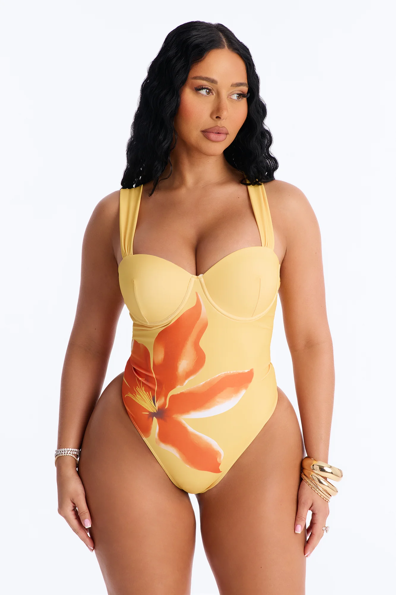 On Island Time Floral Underwire Maxi 2 Piece Bikini Skirt Set - Yellow/combo - Image 4