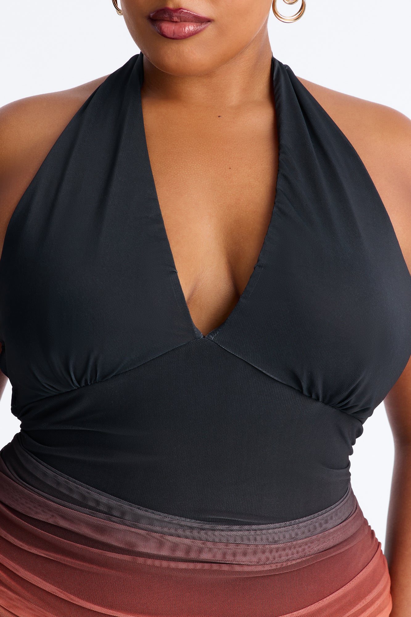 On Repeat Ombre Mesh Maxi Dress - Black/combo - Image 7