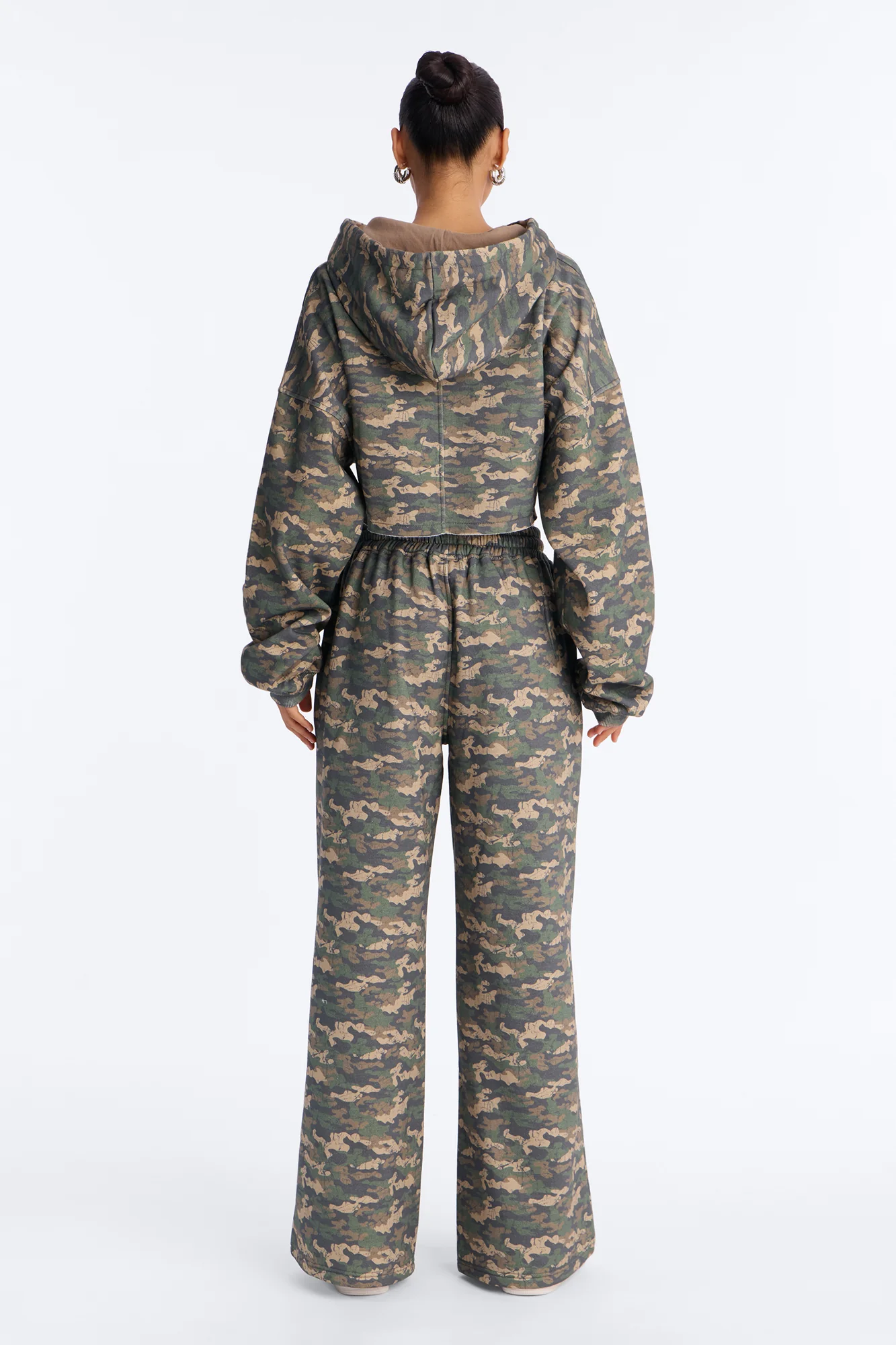 On The Go Camo Fleece Pant Set - Olive/combo - Image 4