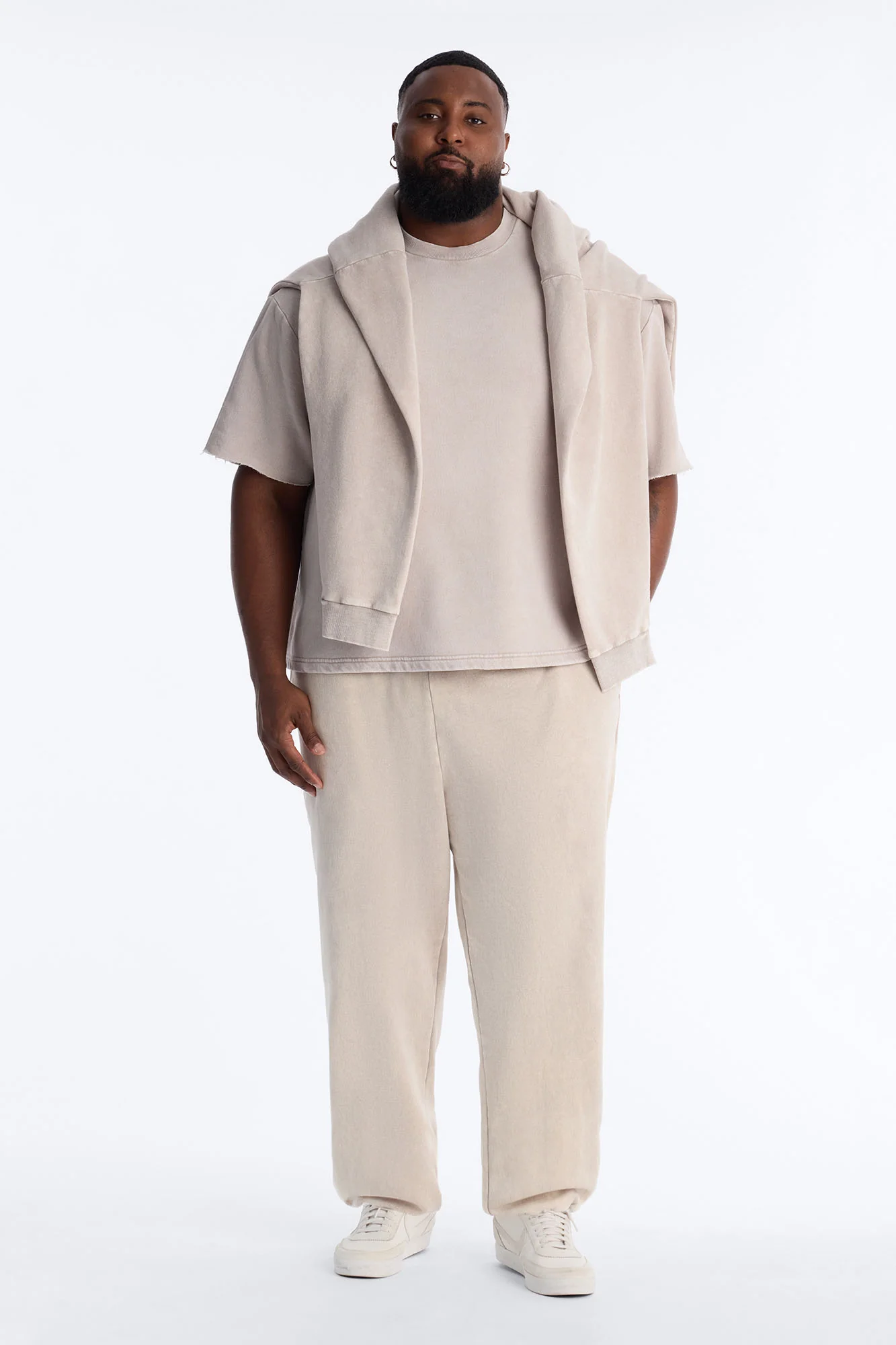 On The Go Washed Jogger - Taupe - Image 2