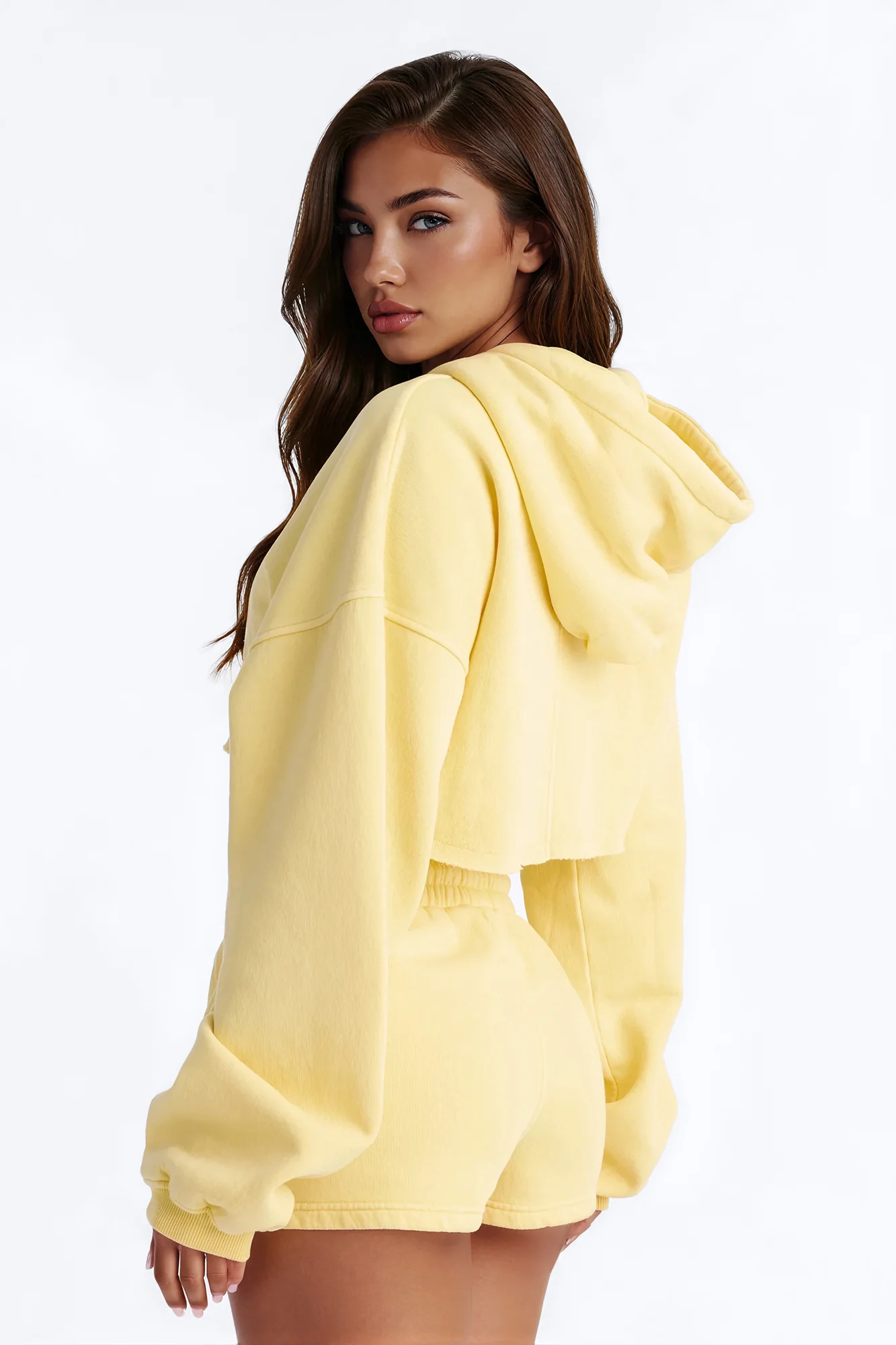 On The Go Washed Short Set - Yellow - Image 5