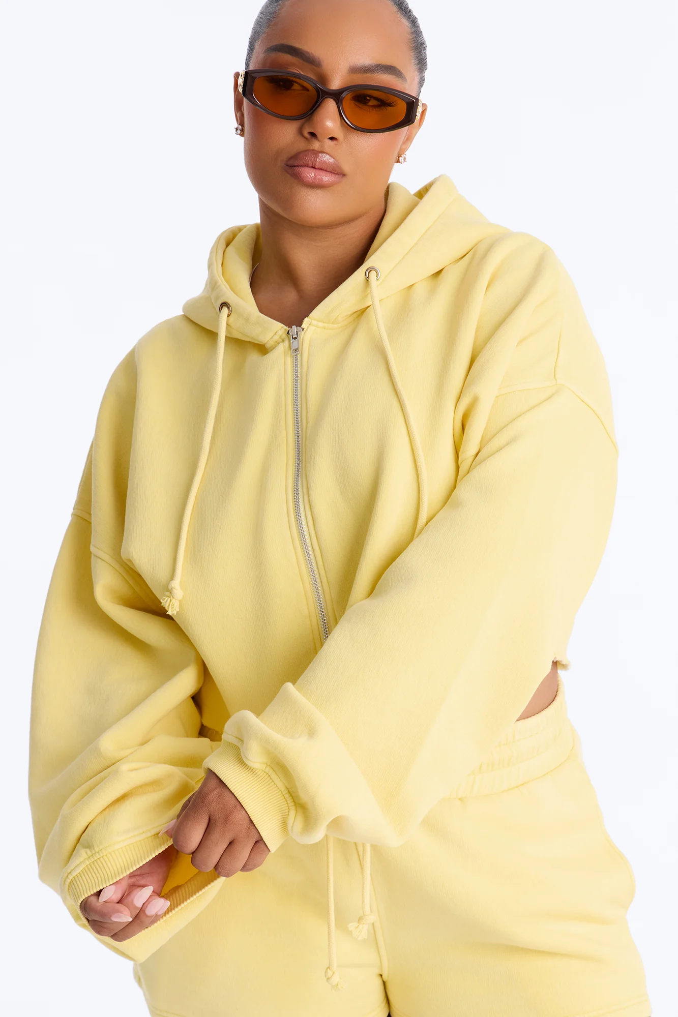 On The Go Washed Short Set - Yellow - Image 8