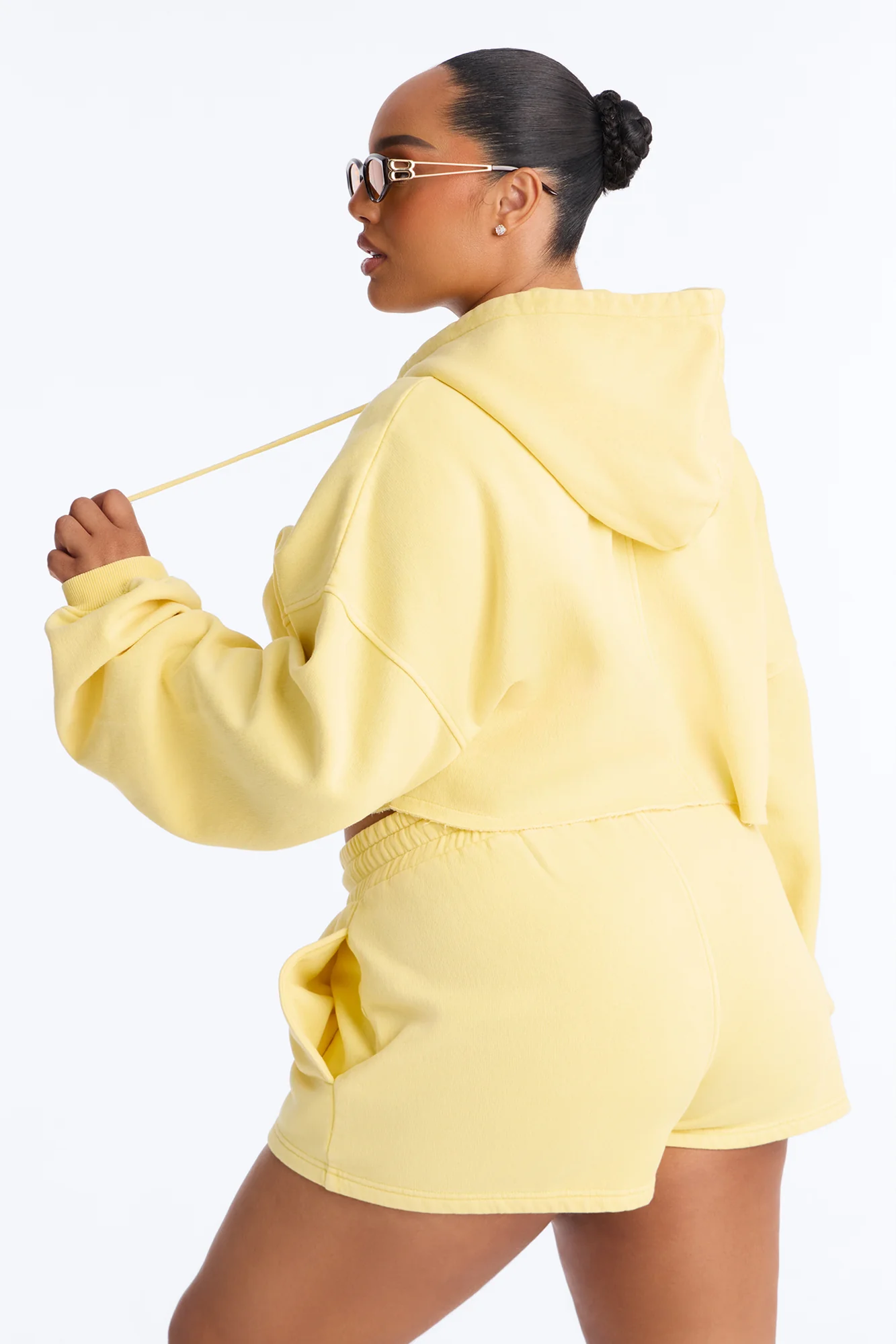 On The Go Washed Short Set - Yellow - Image 9