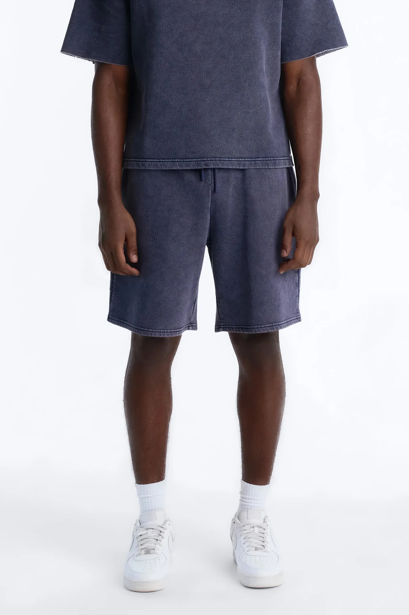 On The Go Washed Sweatshort - Navy
