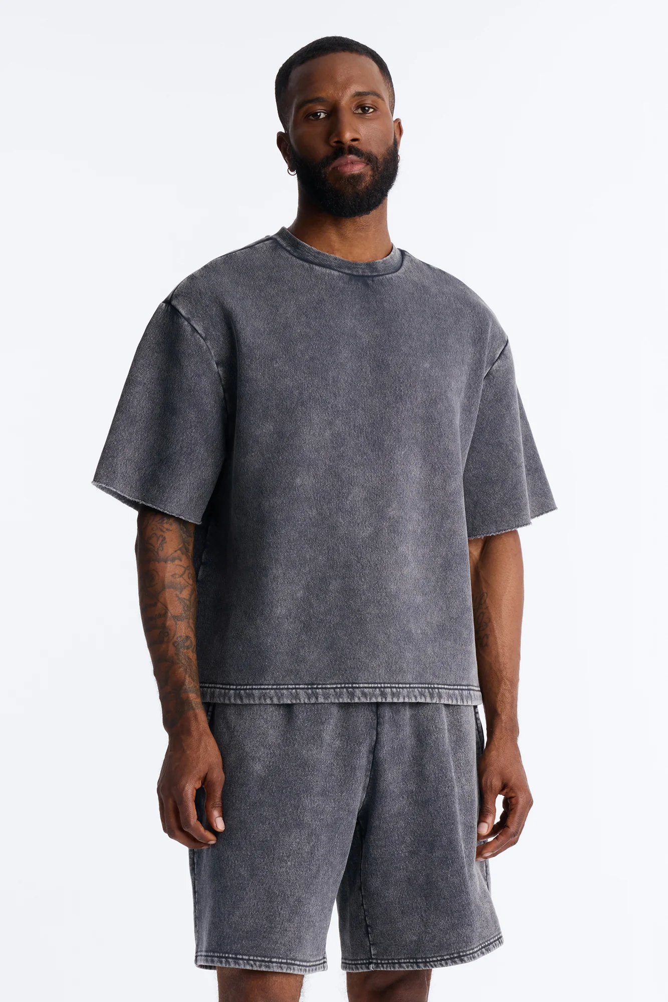 On The Go Washed Tee - Charcoal