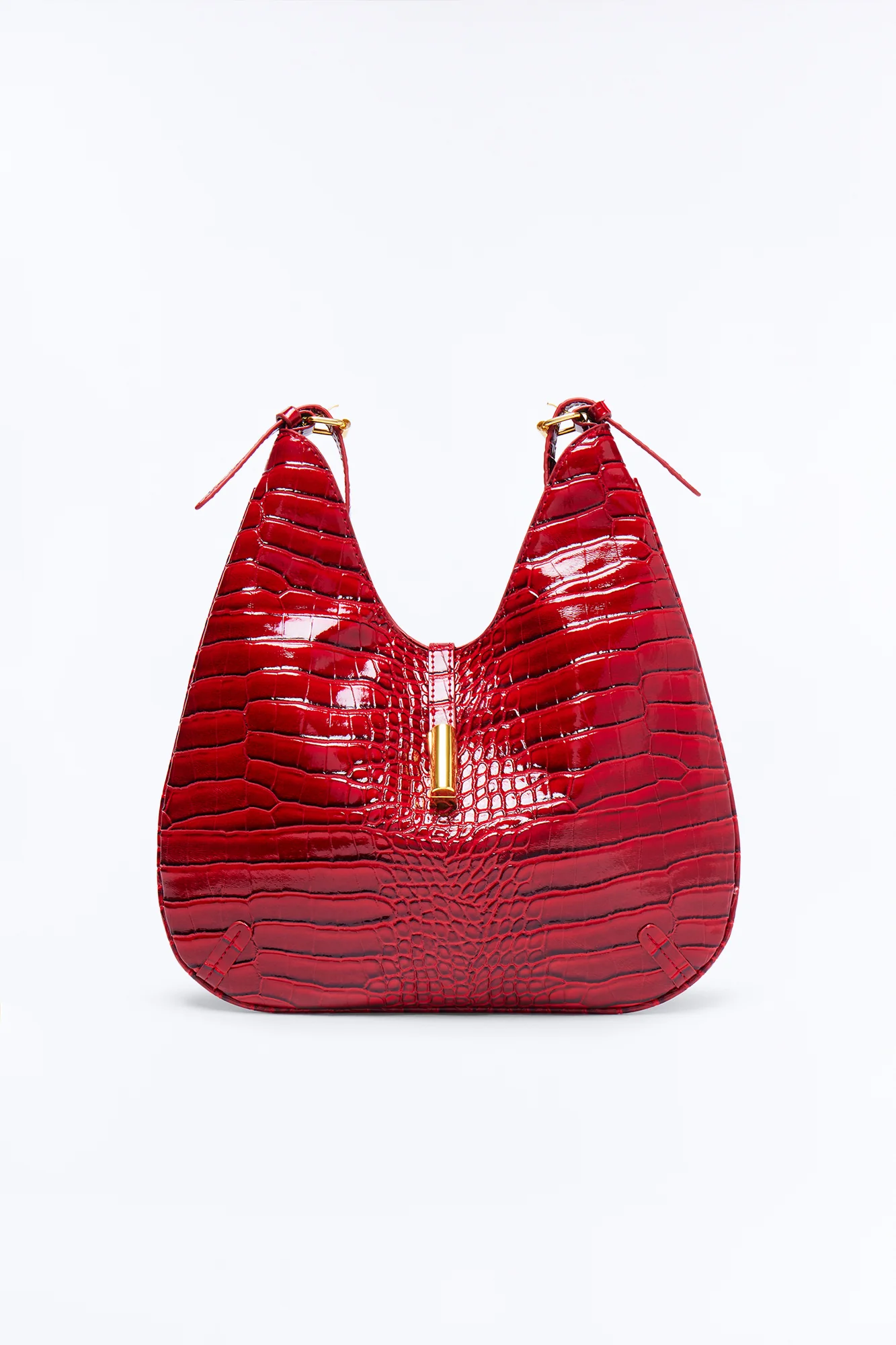 On The List Faux Leather Shoulder Bag - Red - Image 3