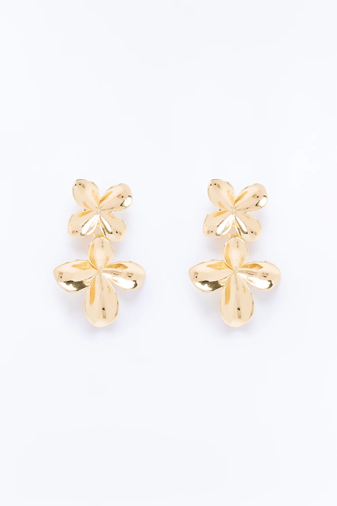 Orchid Drop Earrings - Gold - Image 3