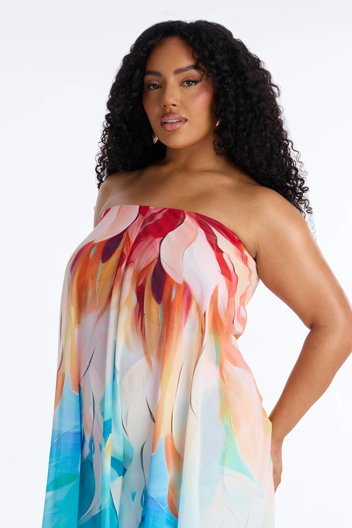 Out In Paradise Strapless Maxi Dress - Turquoise/combo - Image 6