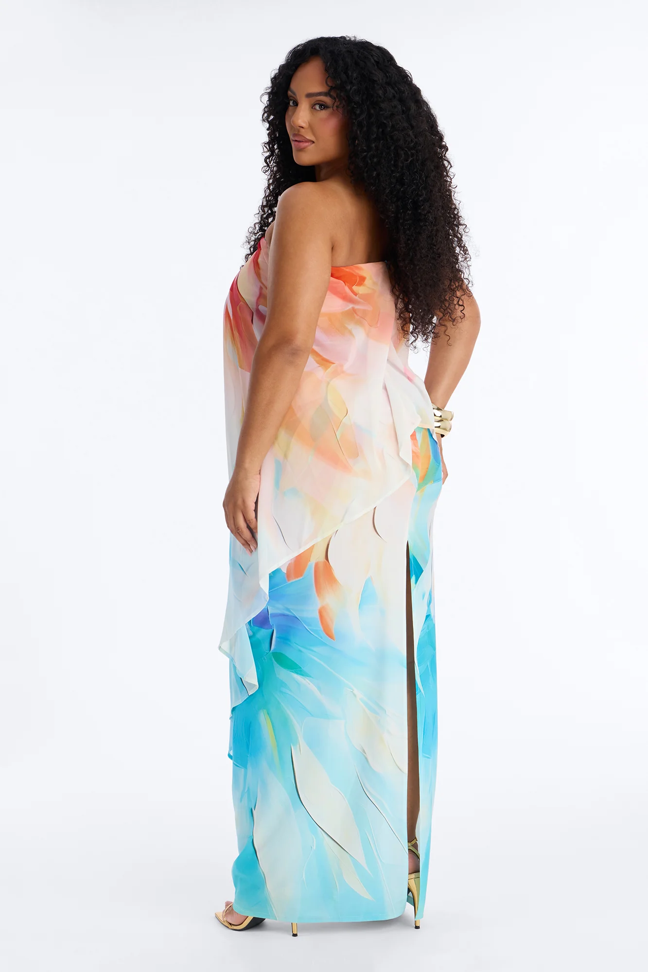 Out In Paradise Strapless Maxi Dress - Turquoise/combo - Image 8