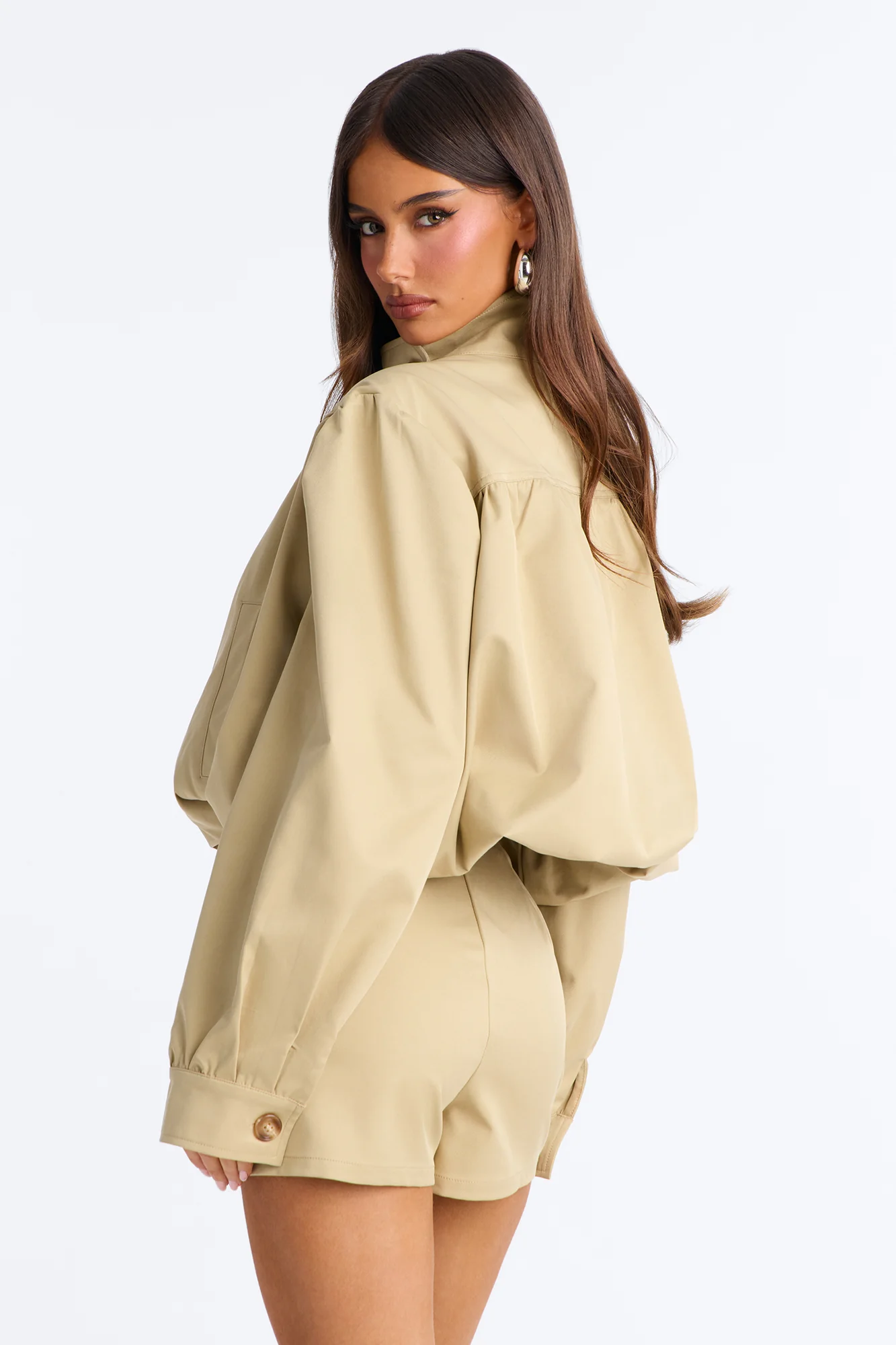 Paige Bubble Skort Set - Khaki - Image 4