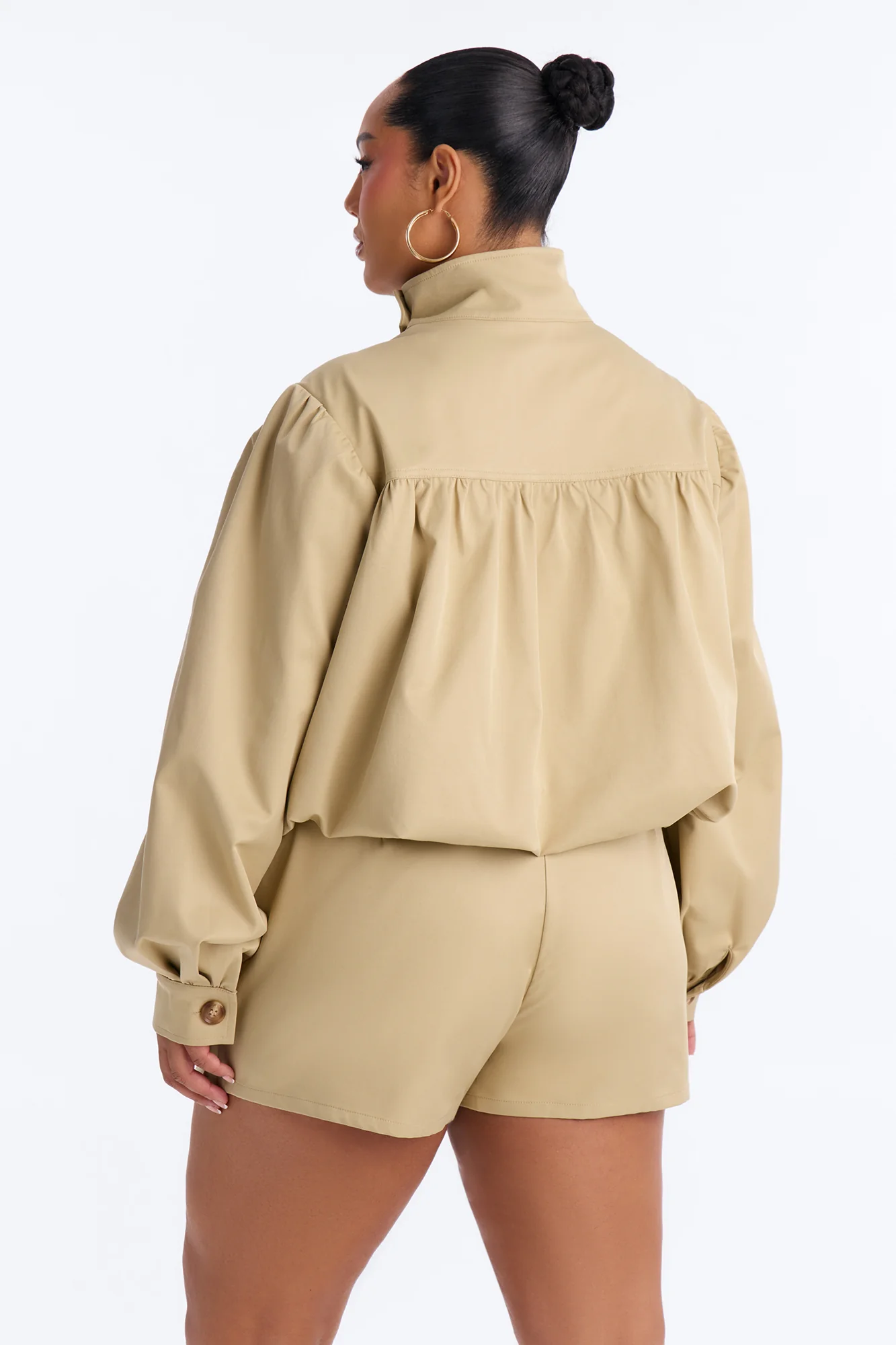 Paige Bubble Skort Set - Khaki - Image 8