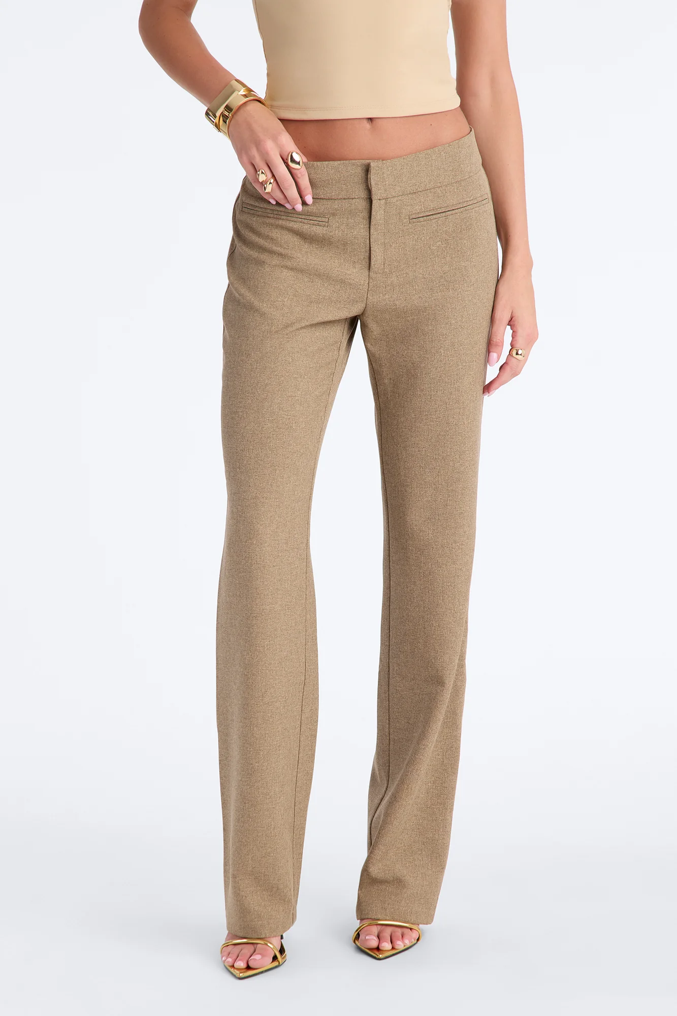 Panthere Low Rise Straight Leg Trouser - Caffe - Image 2