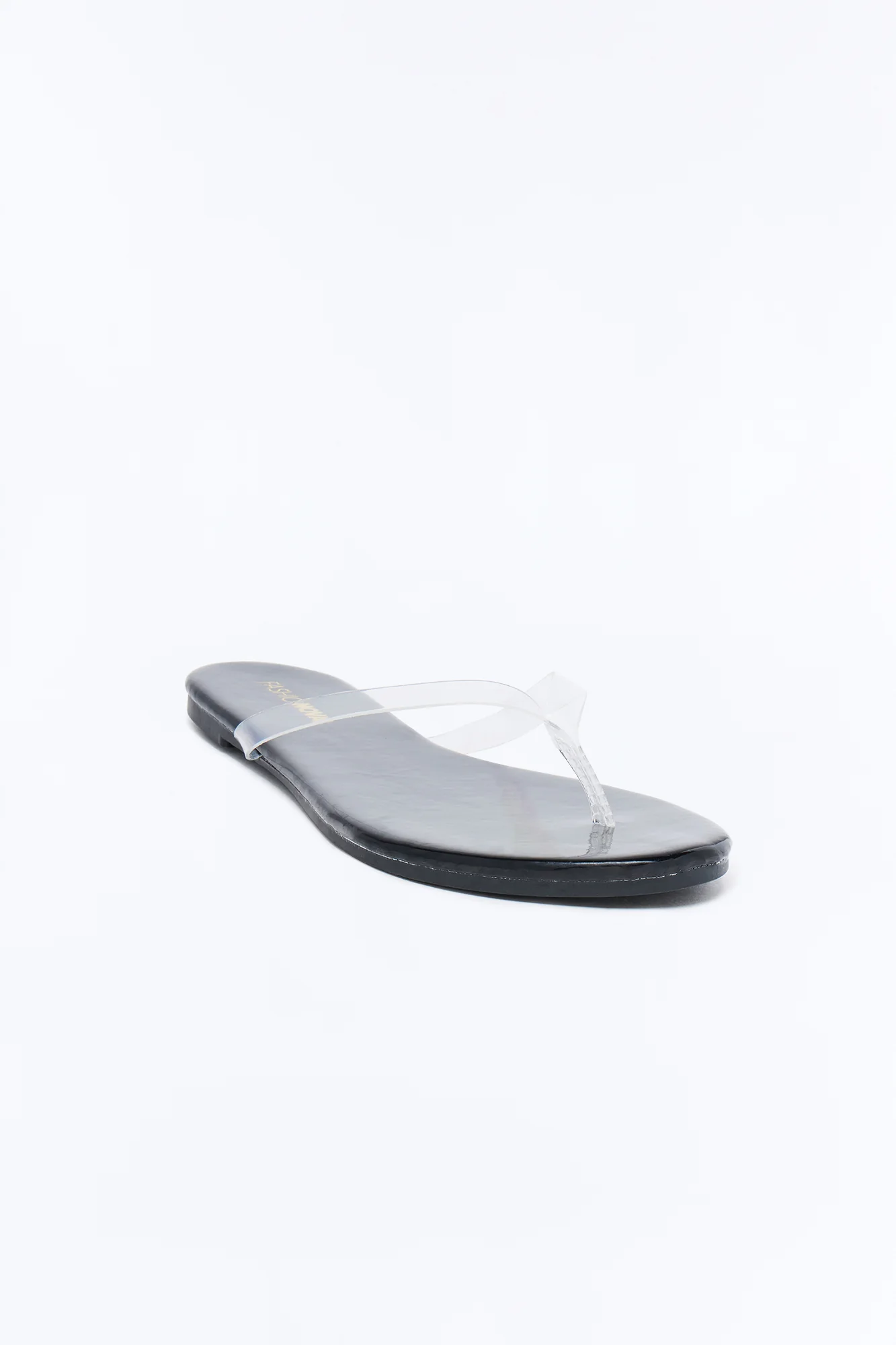 Papaya Clear Strap Flip Flops - Black - Image 2