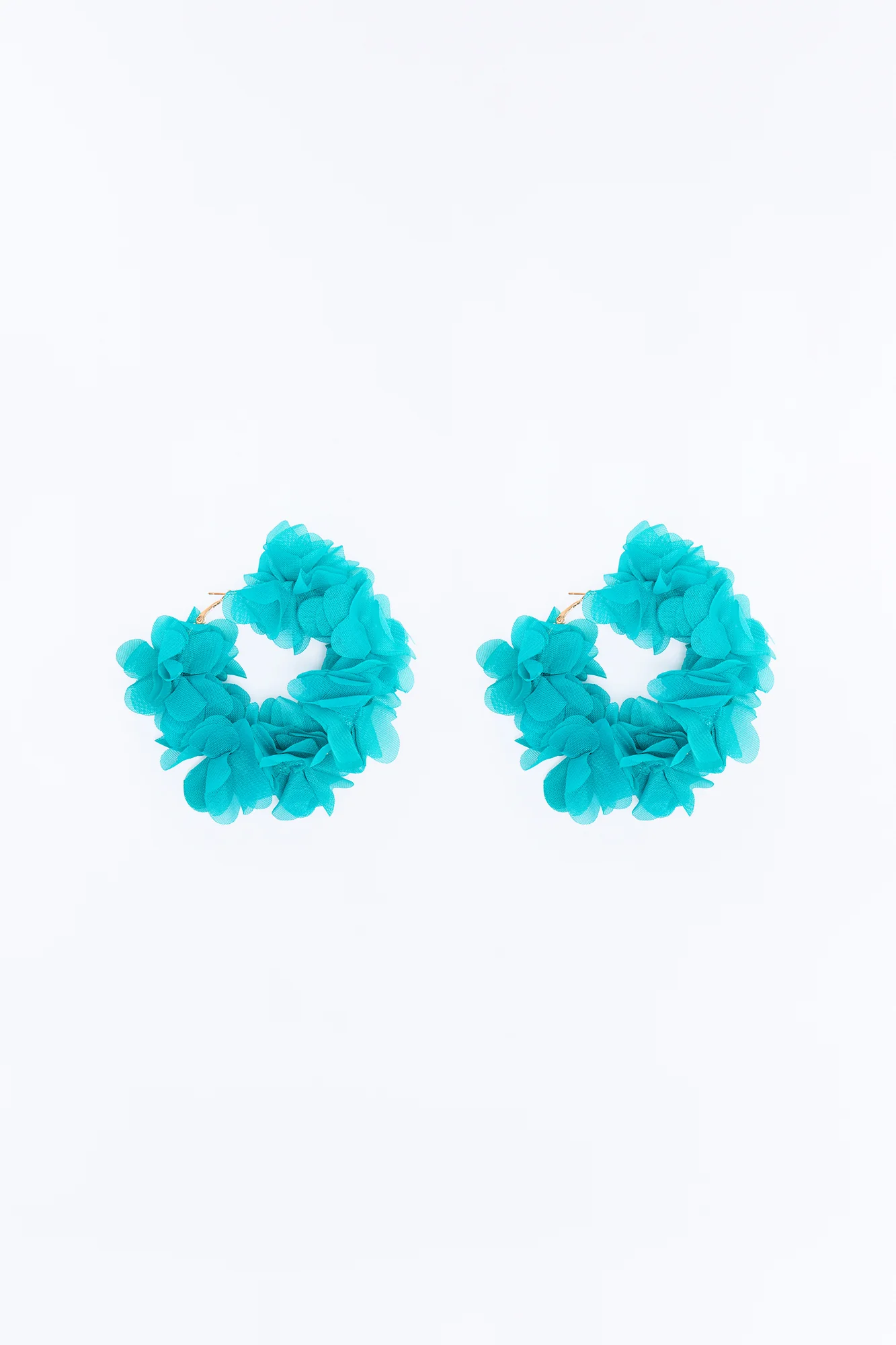 Paradise Splash Hoop Earrings - Teal - Image 3