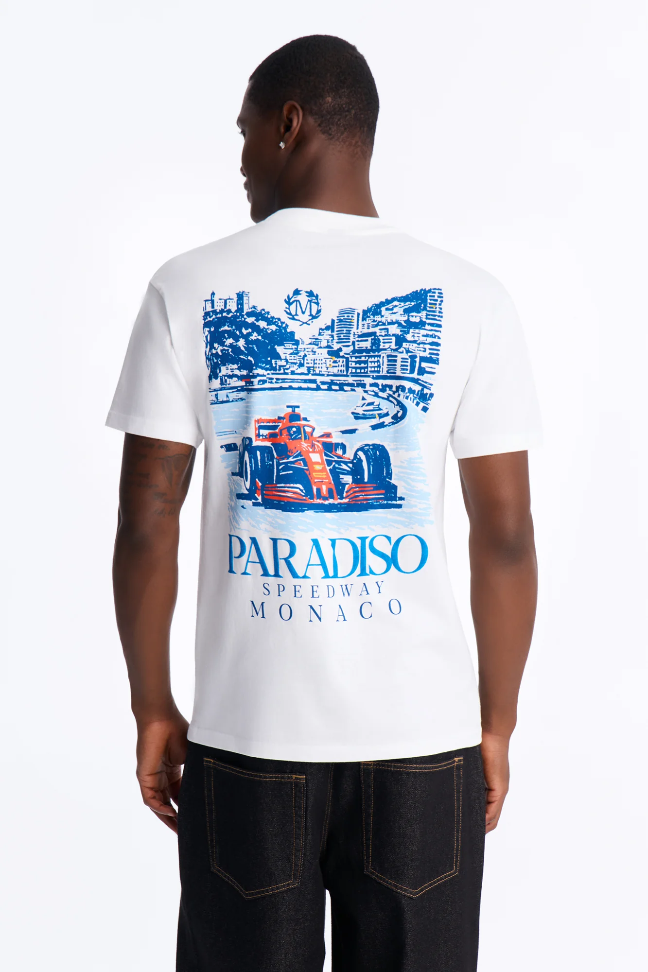 Paradiso Monaco Oversized Short Sleeve Tee - White - Image 4