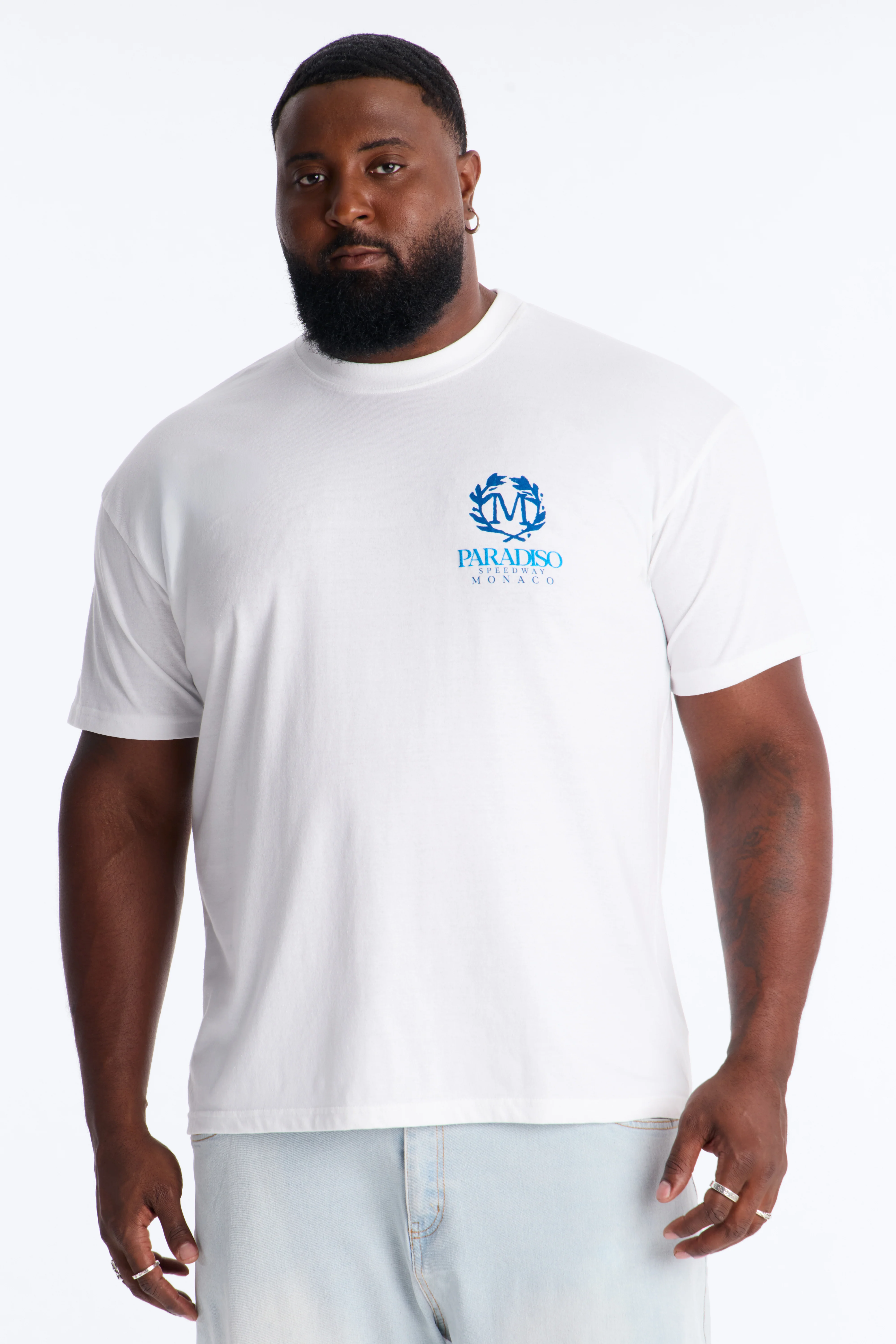 Paradiso Monaco Oversized Short Sleeve Tee - White - Image 5