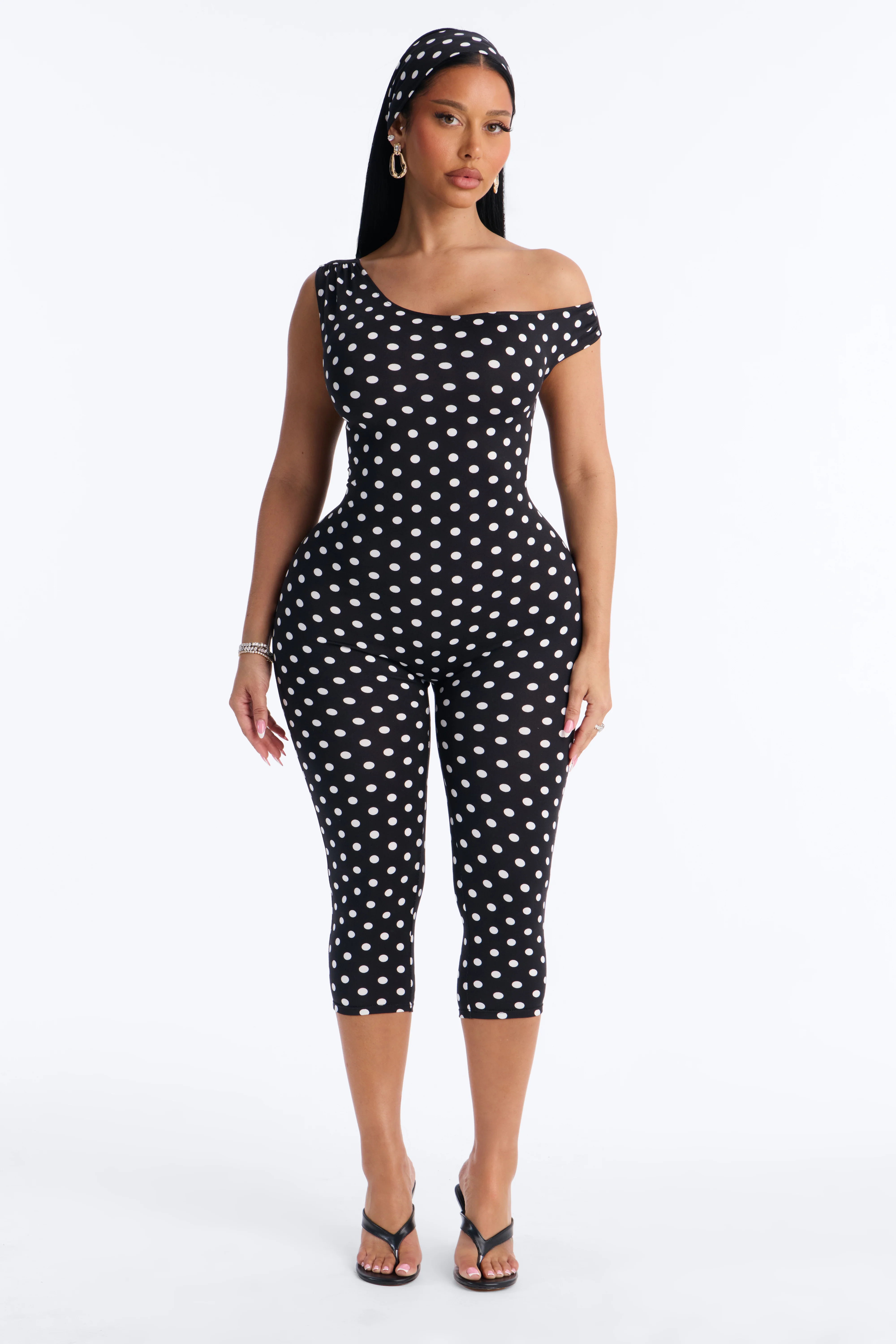 Parisian Heartbreaker Capri Jumpsuit - Black