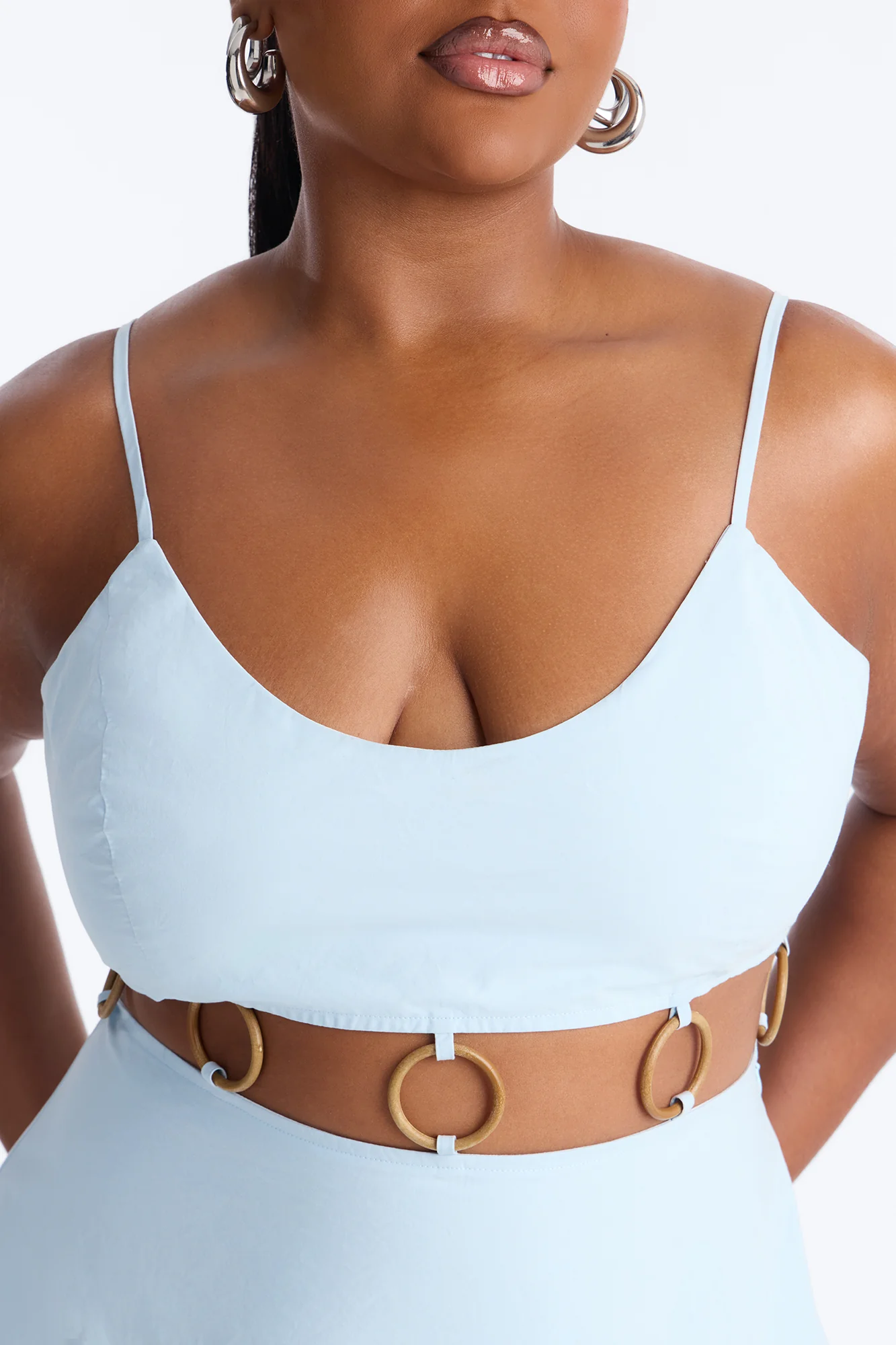 Paulina Poplin Maxi Dress - Blue - Image 6
