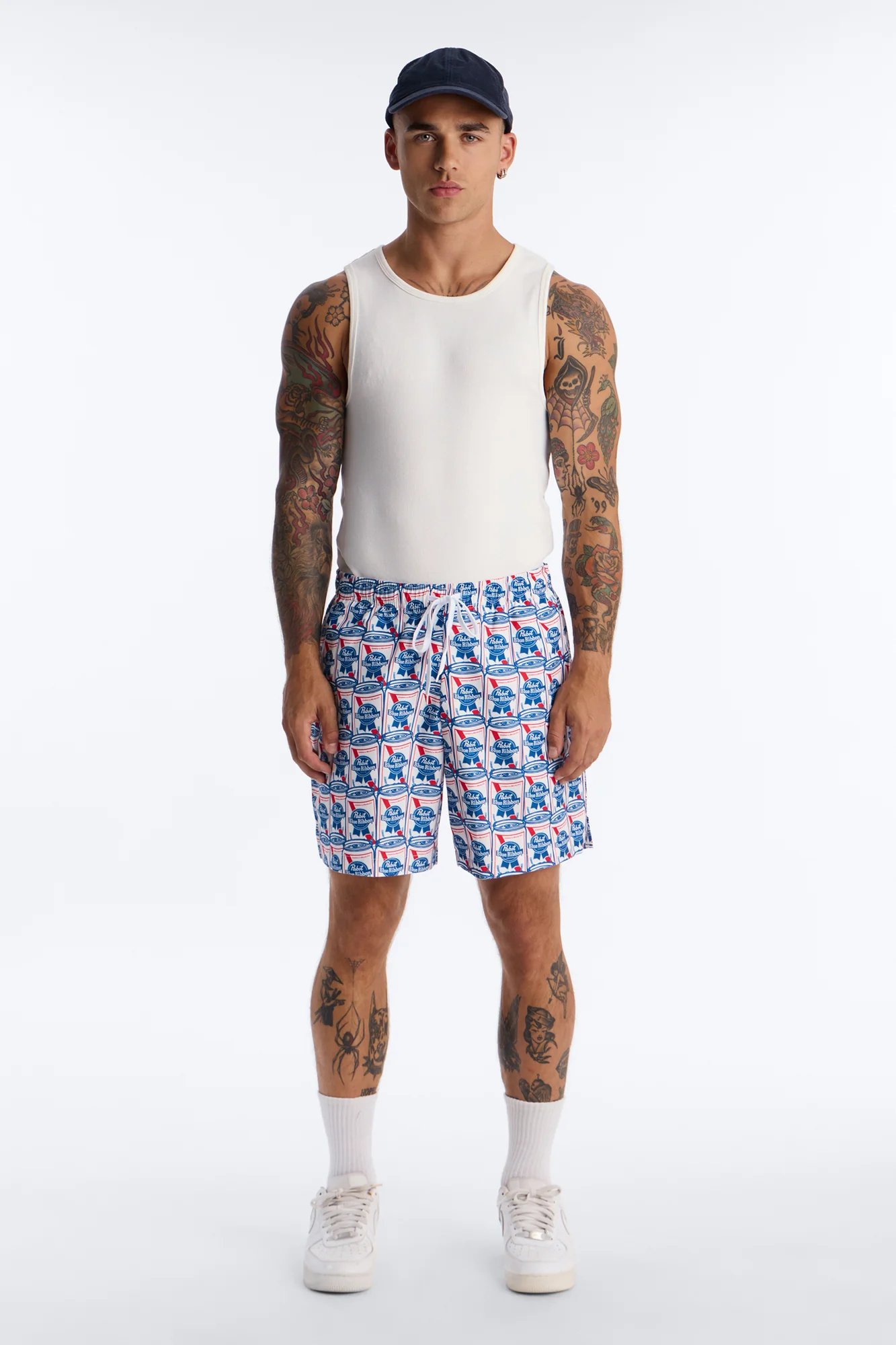 PBR Block Party Printed Swim Trunk 7″ - Multi Color