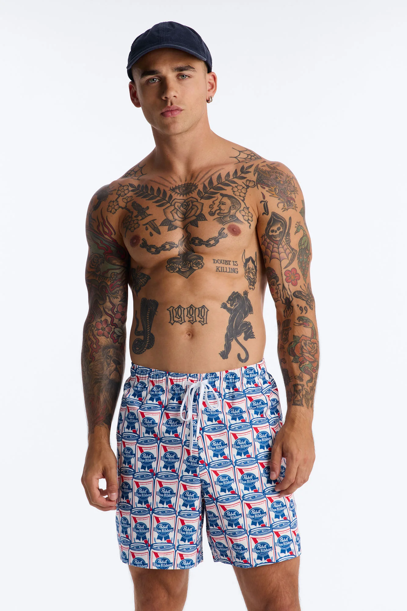 PBR Block Party Printed Swim Trunk 7″ - Multi Color - Image 2