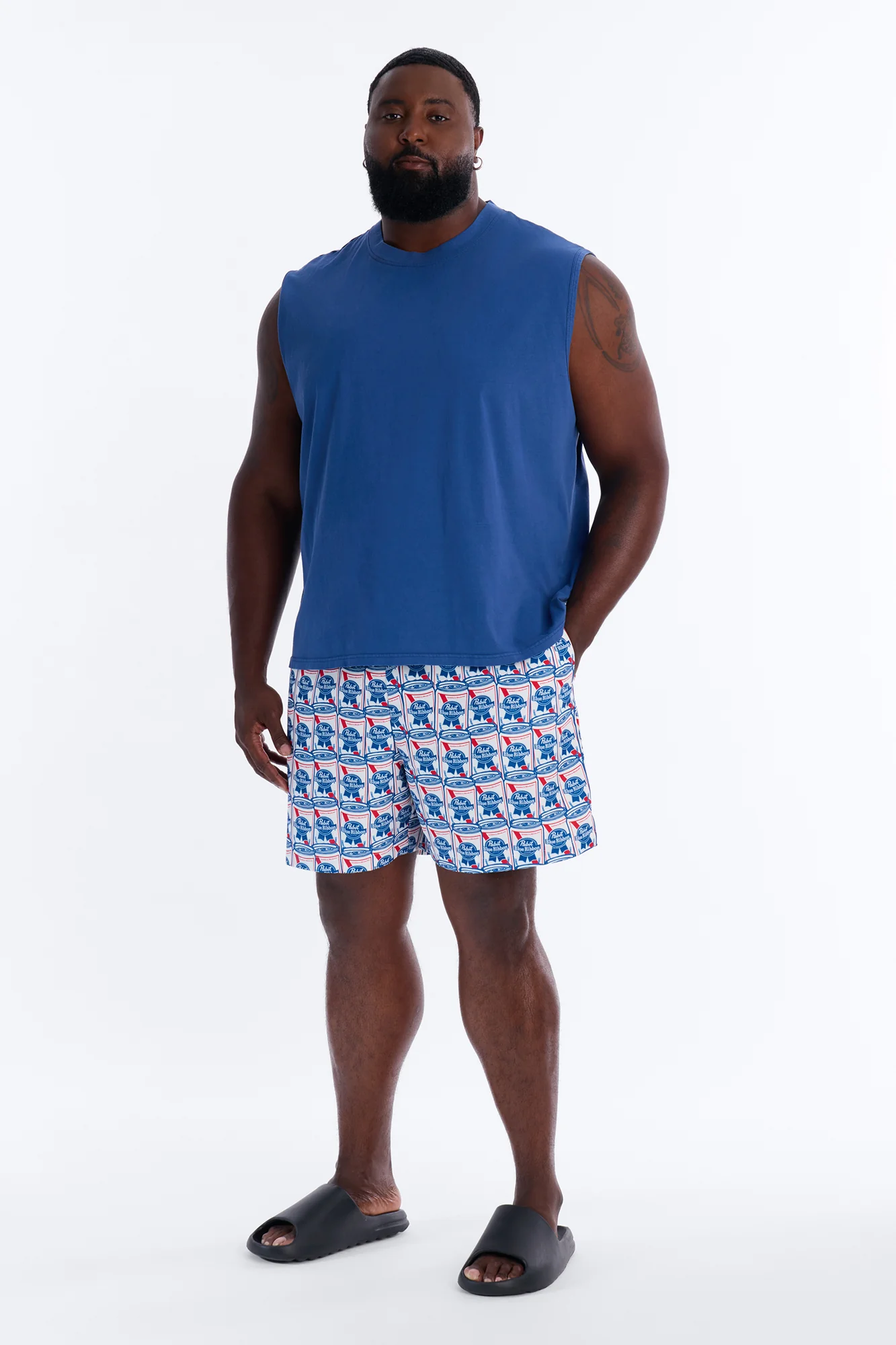 PBR Block Party Printed Swim Trunk 7″ - Multi Color - Image 6