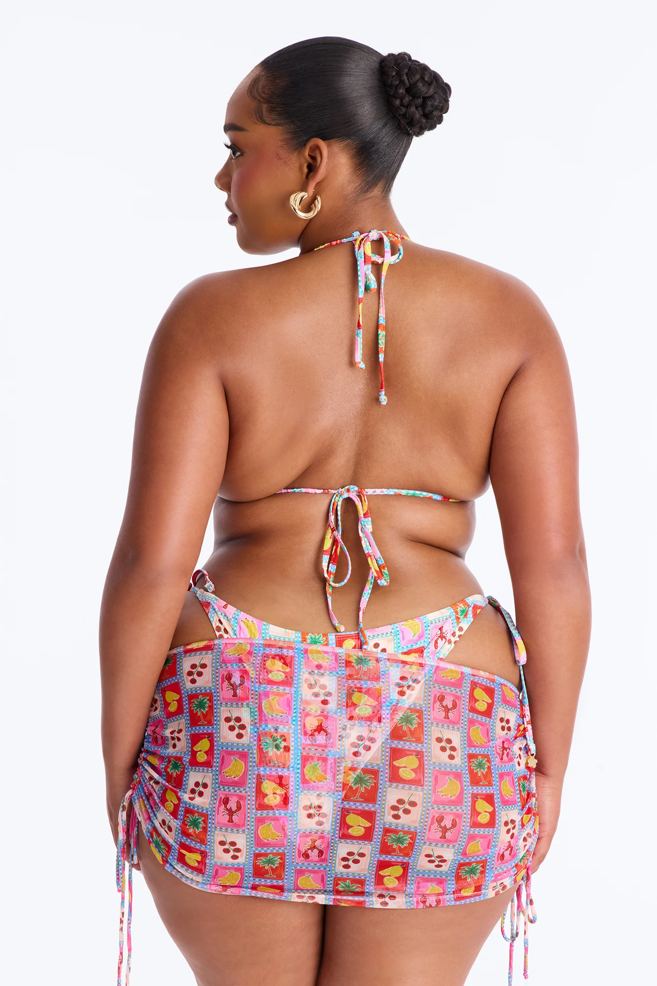 Peachy Keen 3 Piece Bikini & Mini Skirt Set - Pink/combo - Image 12